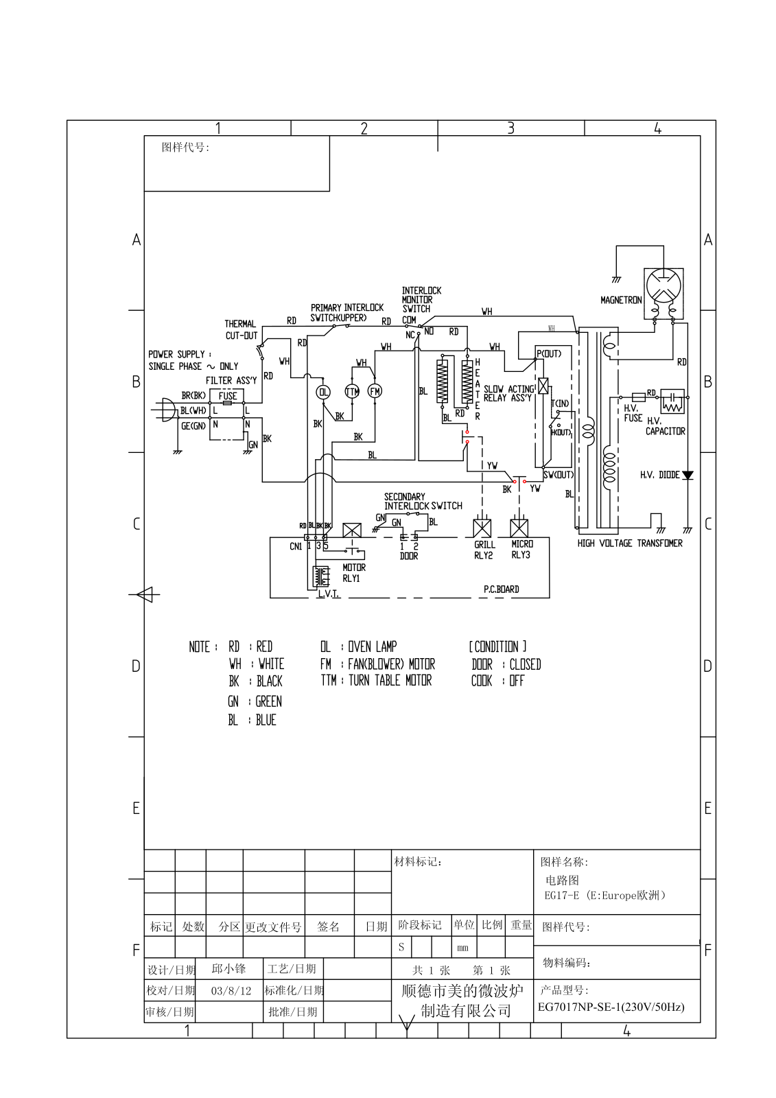 Vitek EG7017NP-SE-1 Circuit diagrams