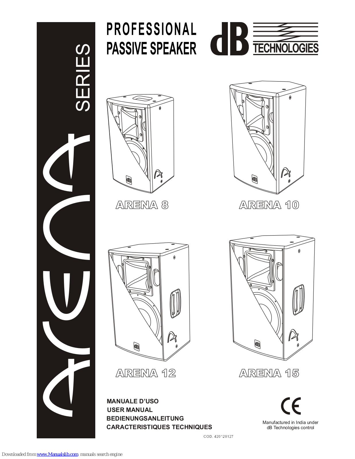 dB Technologies Arena 8, Arena 12, Arena 15, Arena 10 User Manual