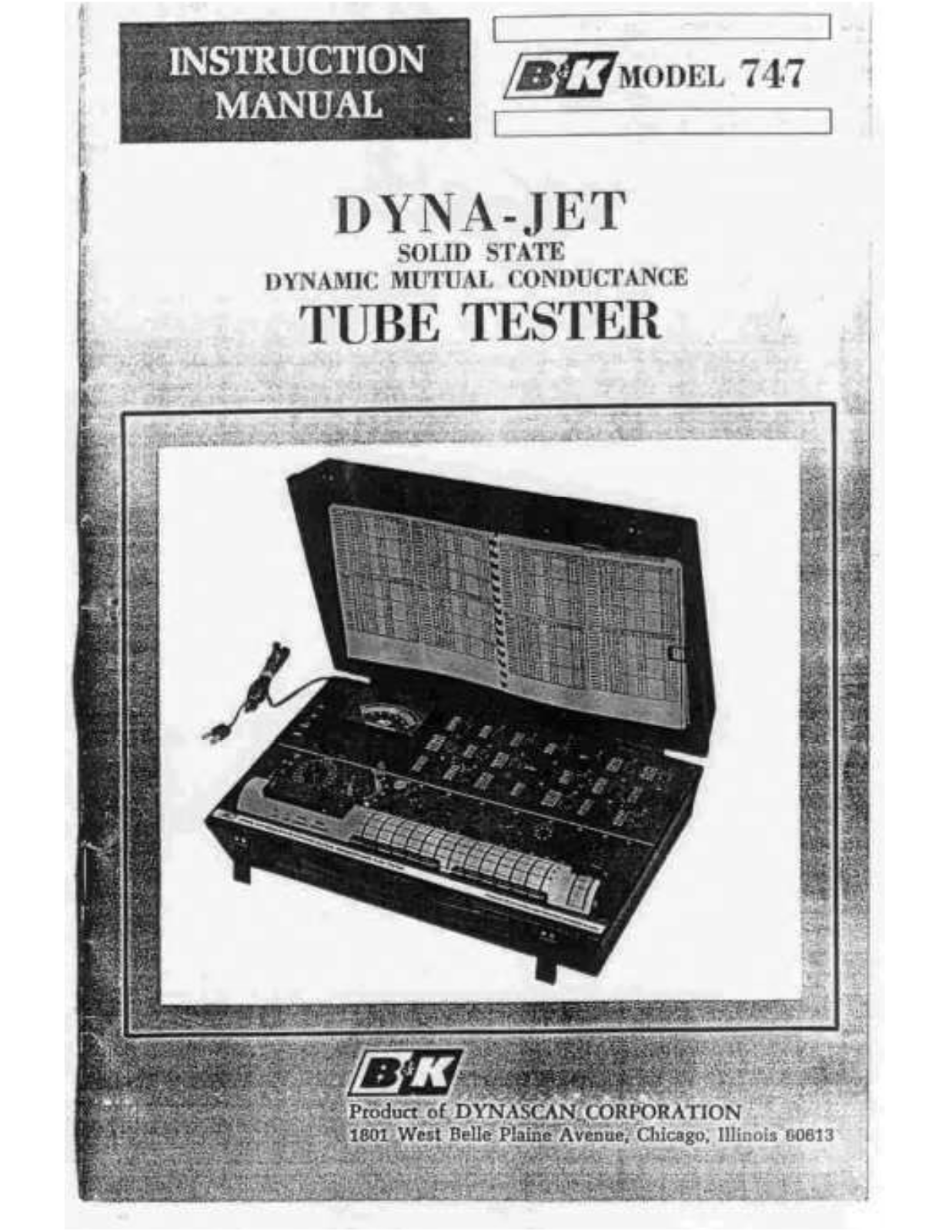 B&K bk-747 User Manual