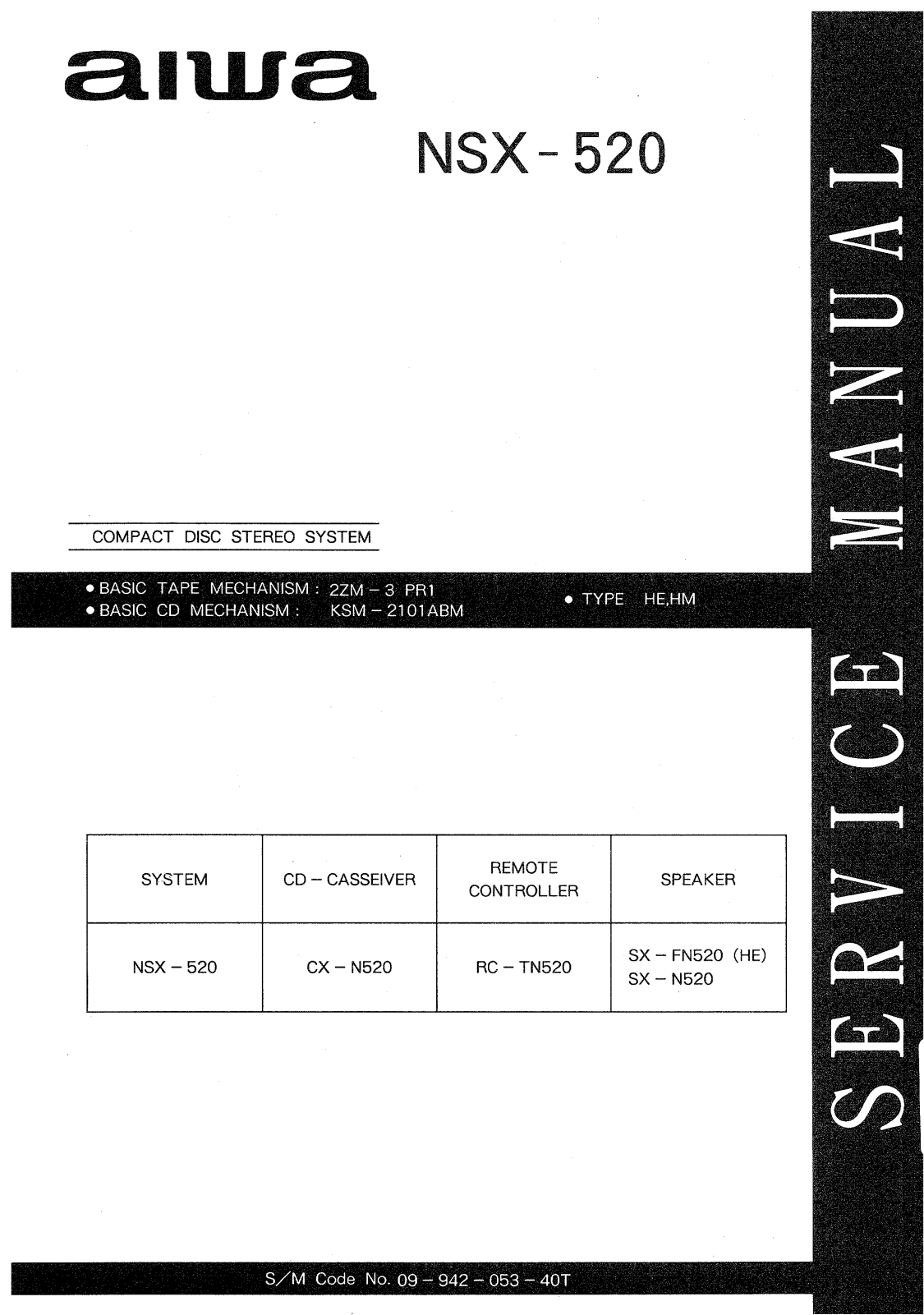 Aiwa CX N520, NSX520 Service Manual