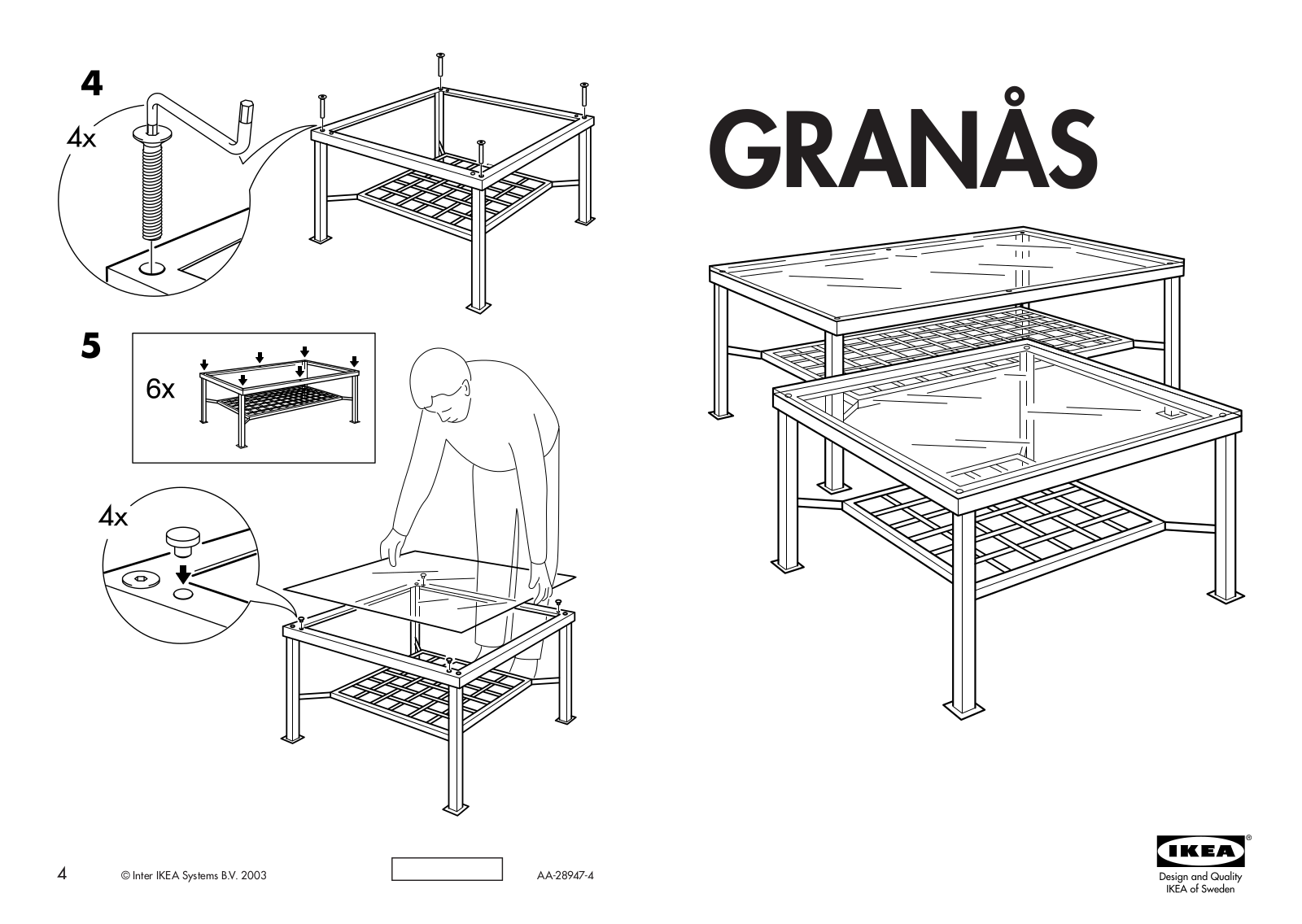 IKEA GRANÅS SIDE TABLE 27X27