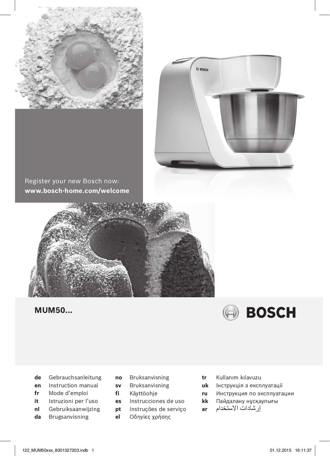 Bosch MUM50 User Guide