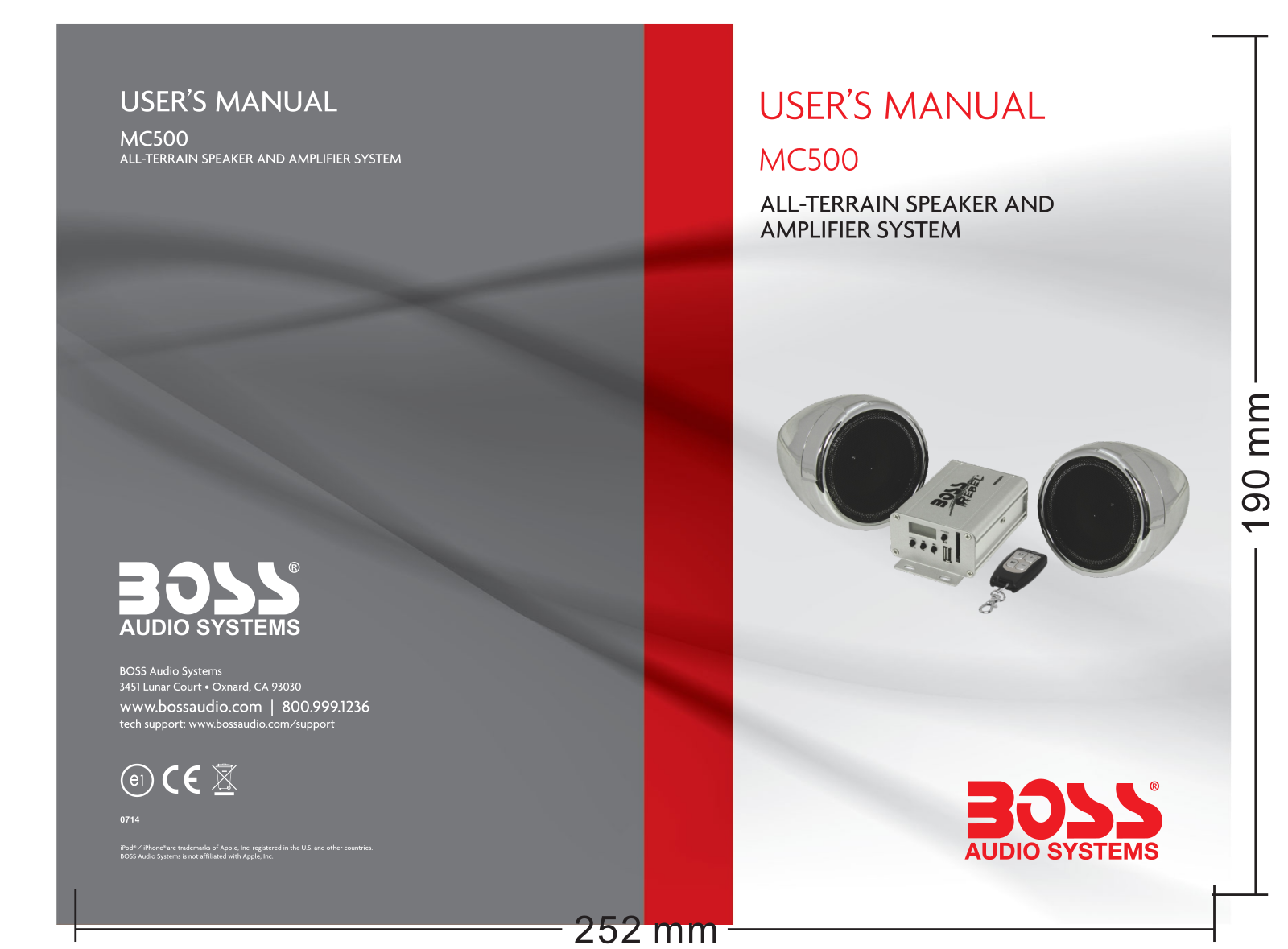 Boss Audio MC500 User Manual