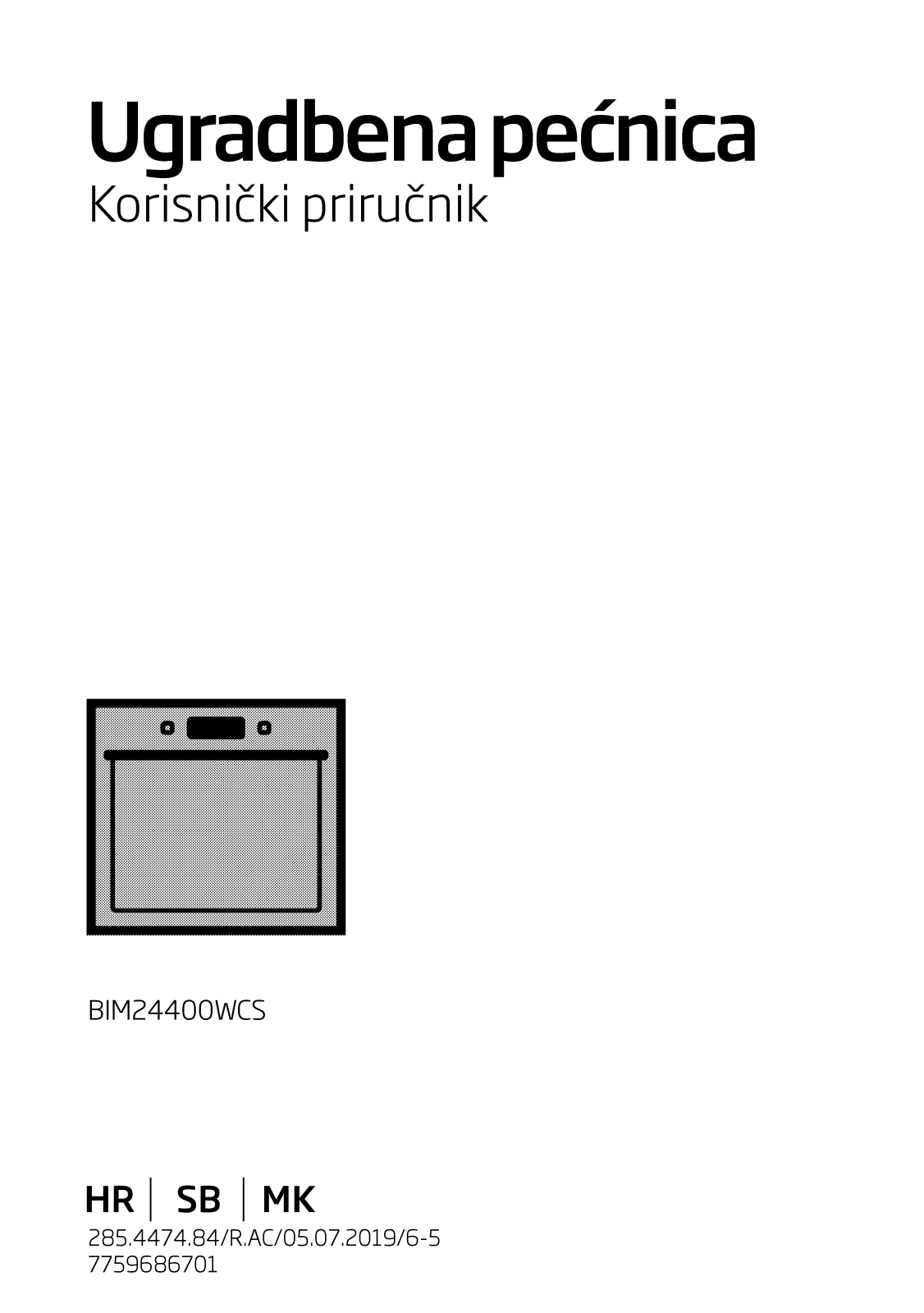 Beko BIM24400WCS User manual