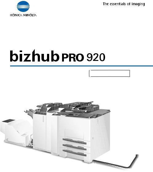 Konica minolta BIZHUB PRO 920 User Manual