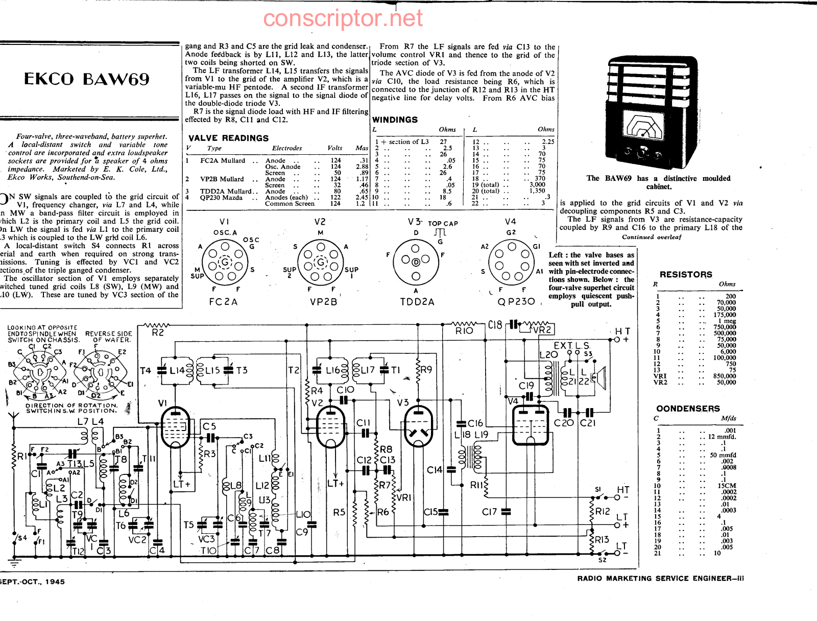 EKCO BAW69 Service manual