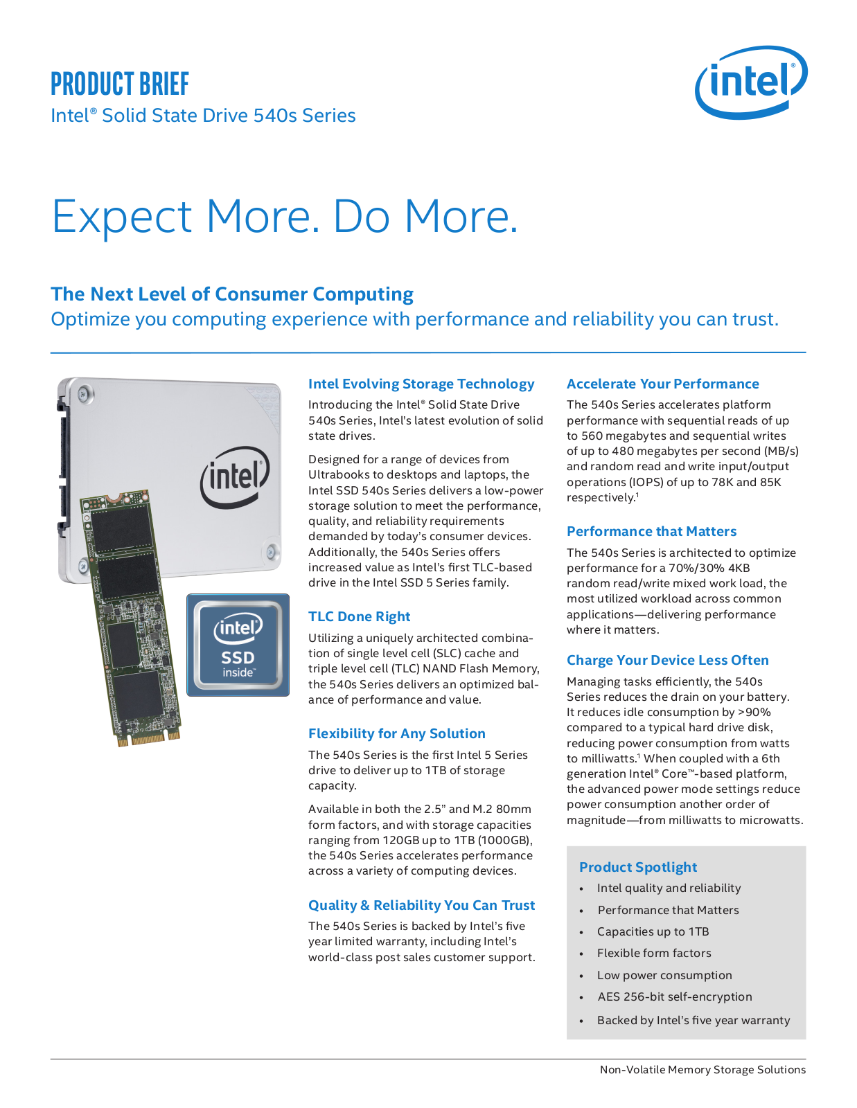 Intel SSDSCKKW480H6X1 Product Data Sheet