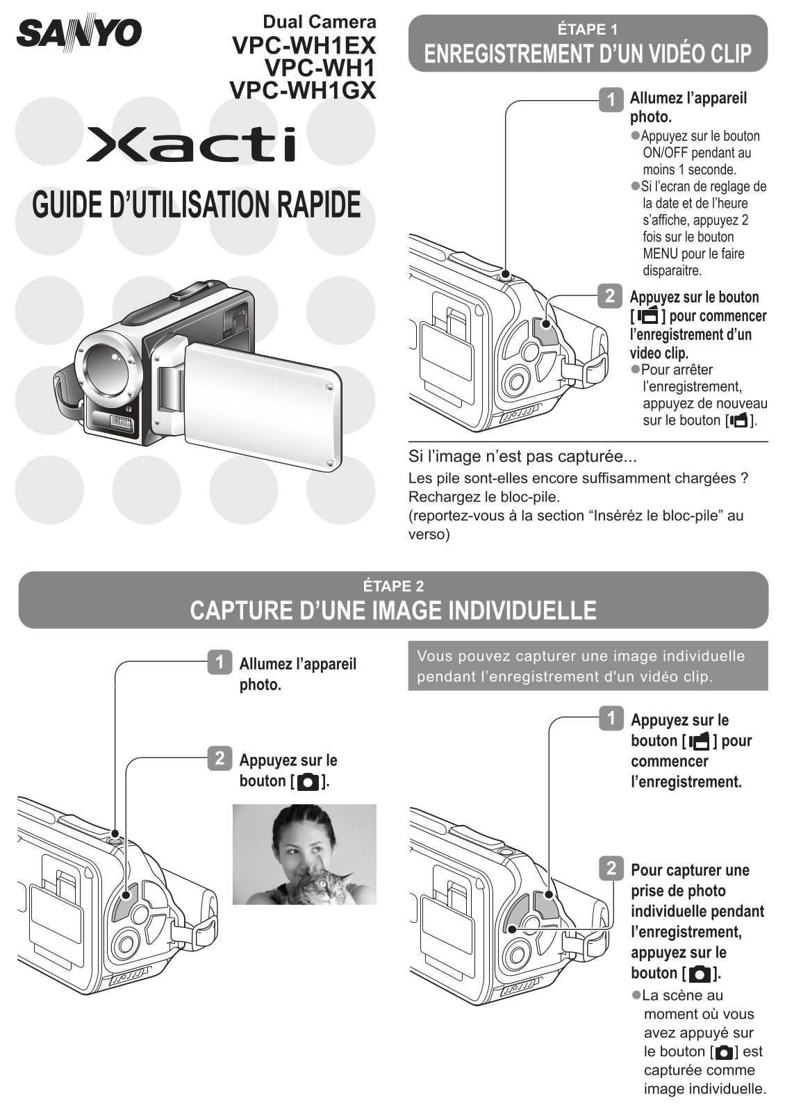 Sanyo VPC-WH1 QUICK GUIDE