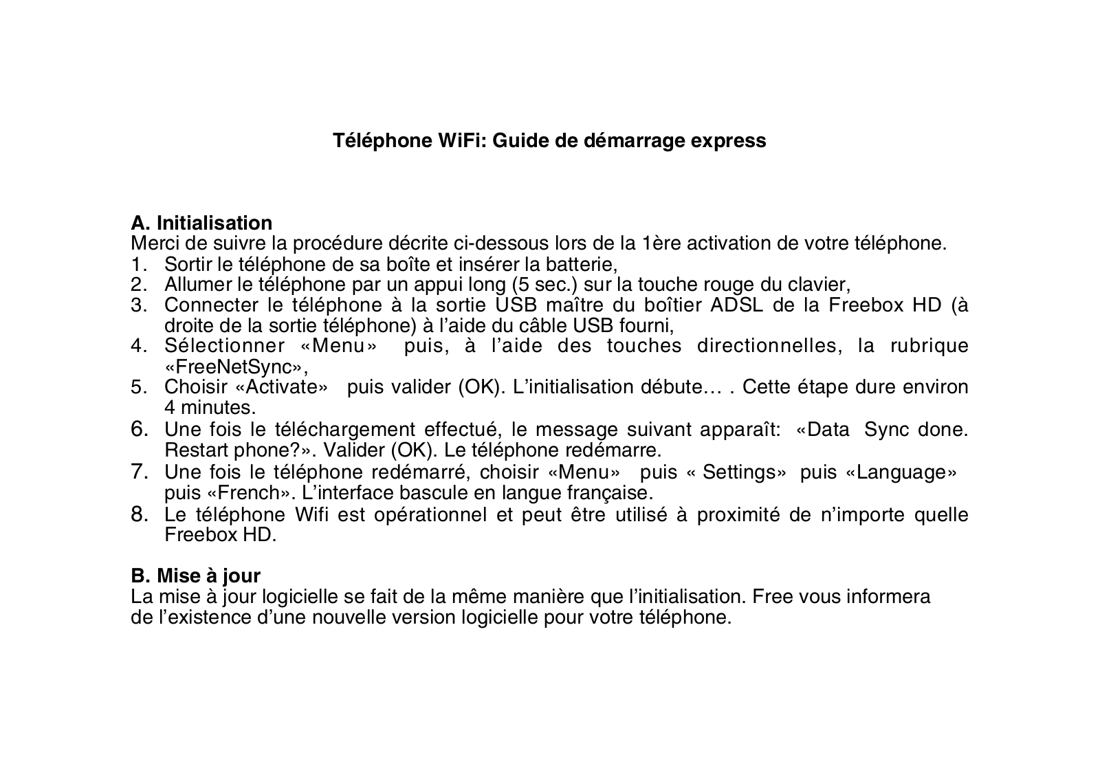 FREE WIFI PHONE User Manual