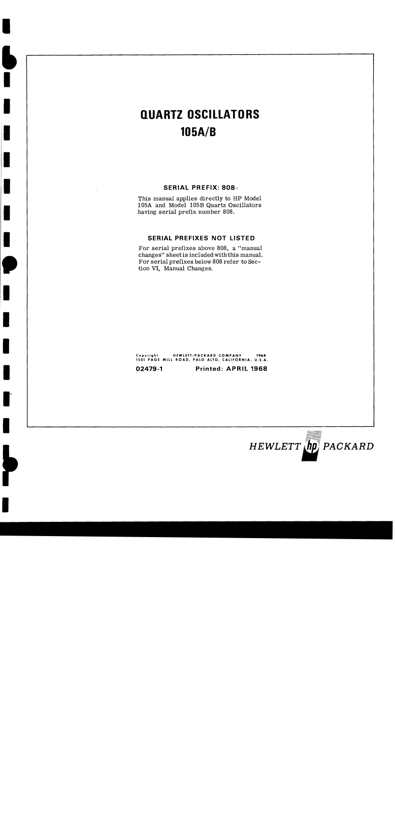 HP 105ab schematic