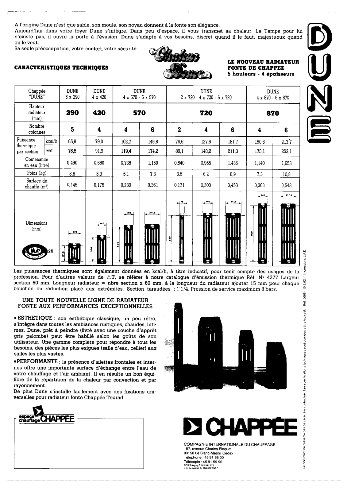 Chappee DUNE D4 Installation Manual