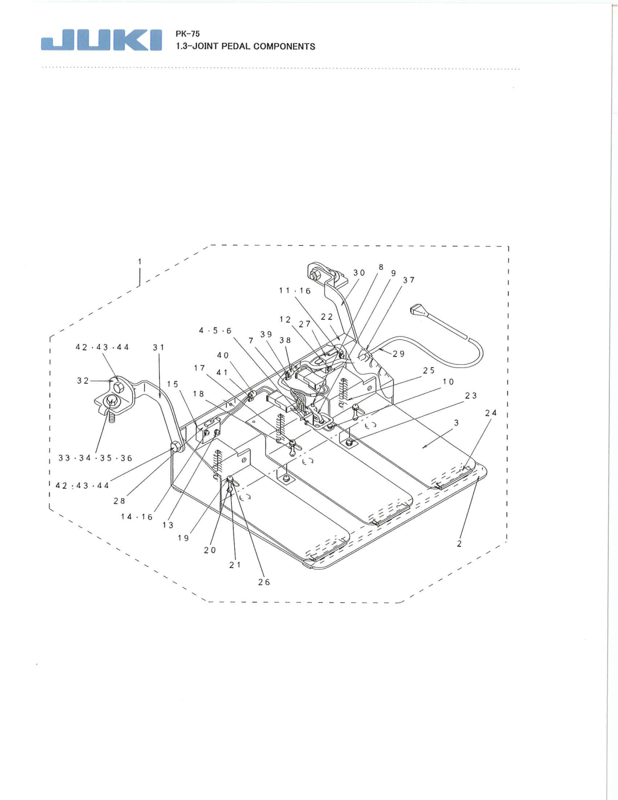 Juki PK-75 Parts List