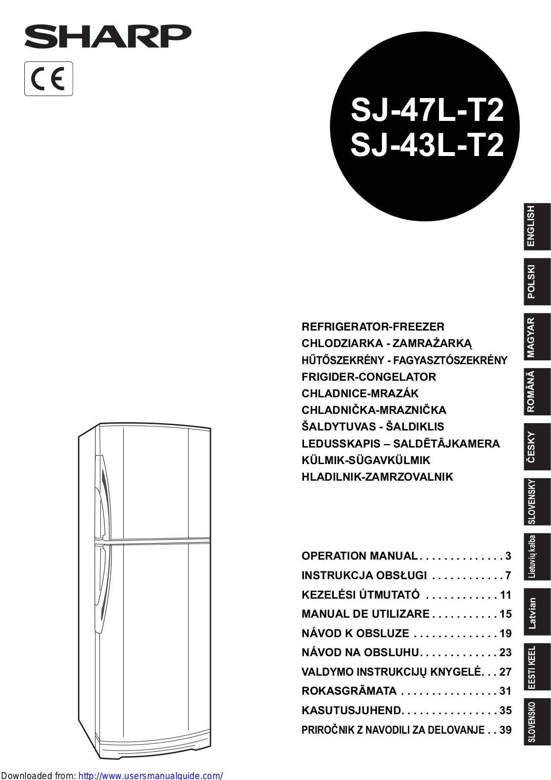 SHARP SJ-47/43LT2 User Manual