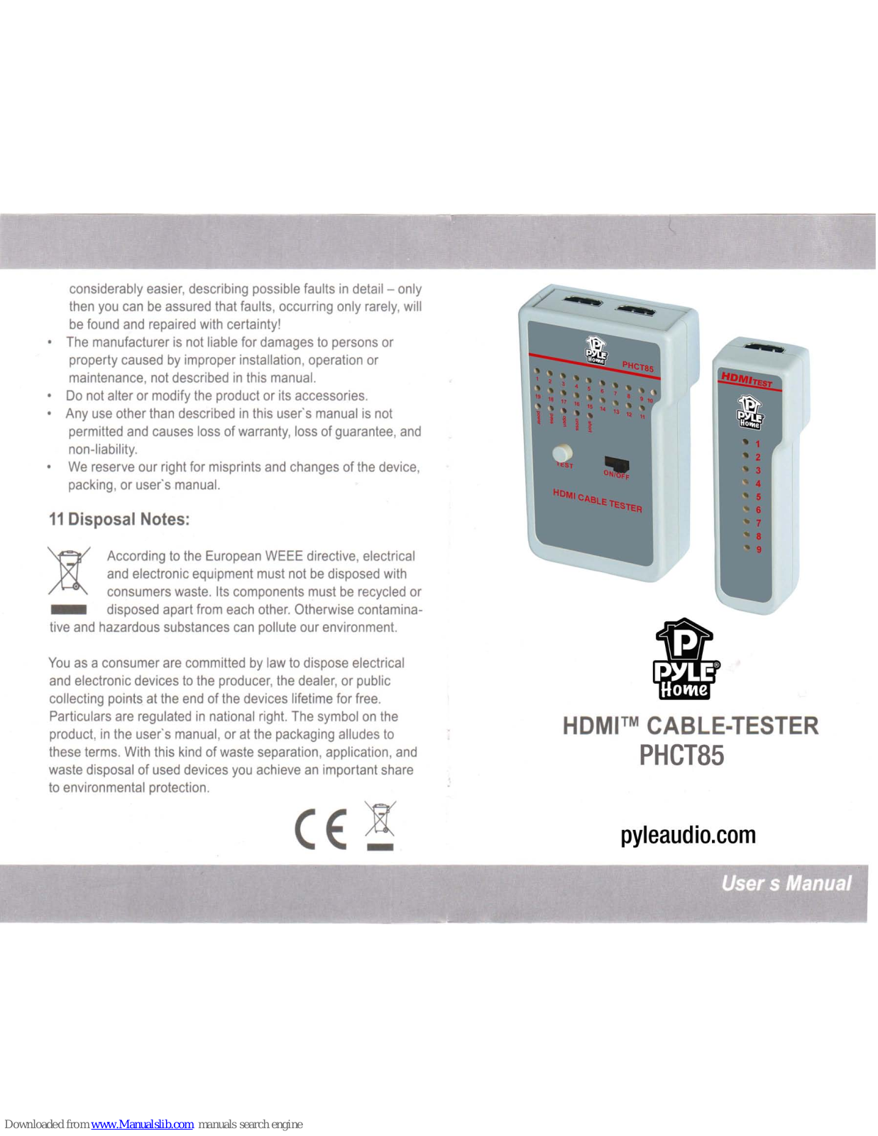 Pyle PHCT85 User Manual - ManualMachine.com