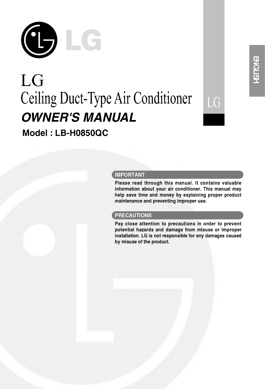 LG LB-H0850QCIANONE, LB-H0850QC User Manual