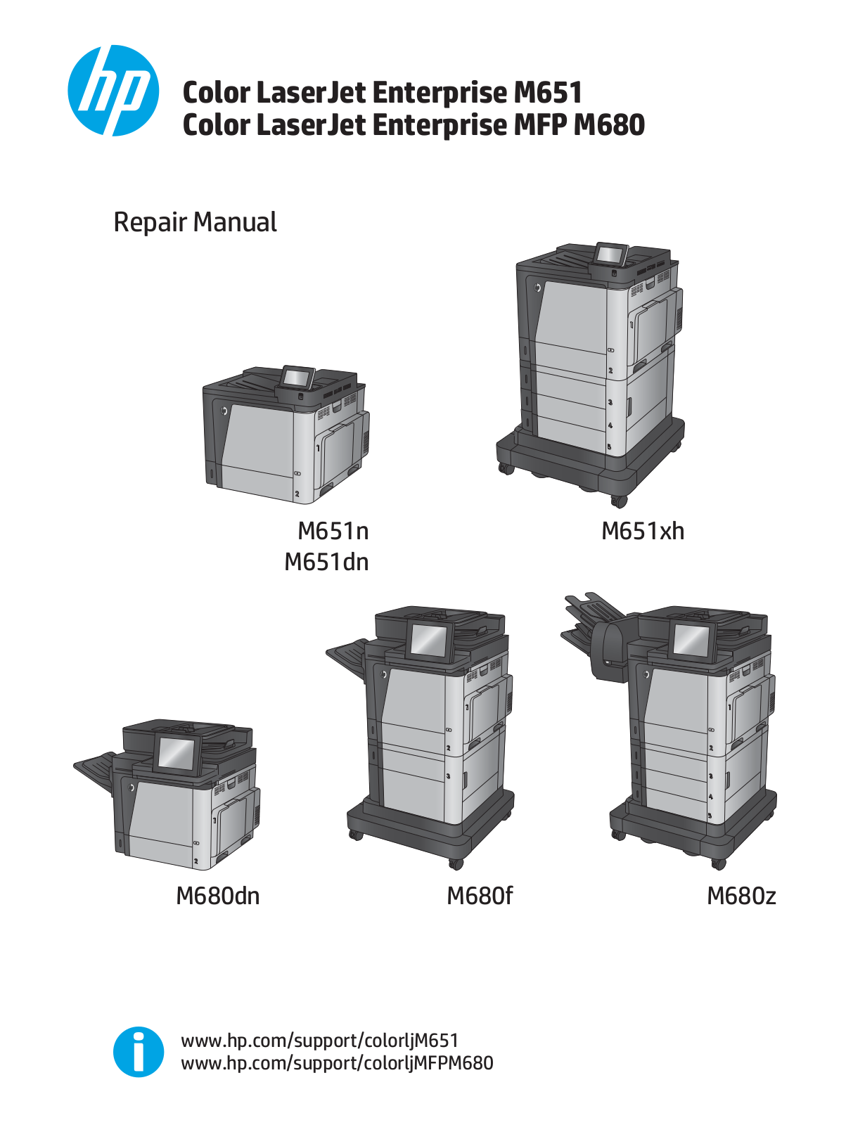 HP m651, m680mfp Service Manual