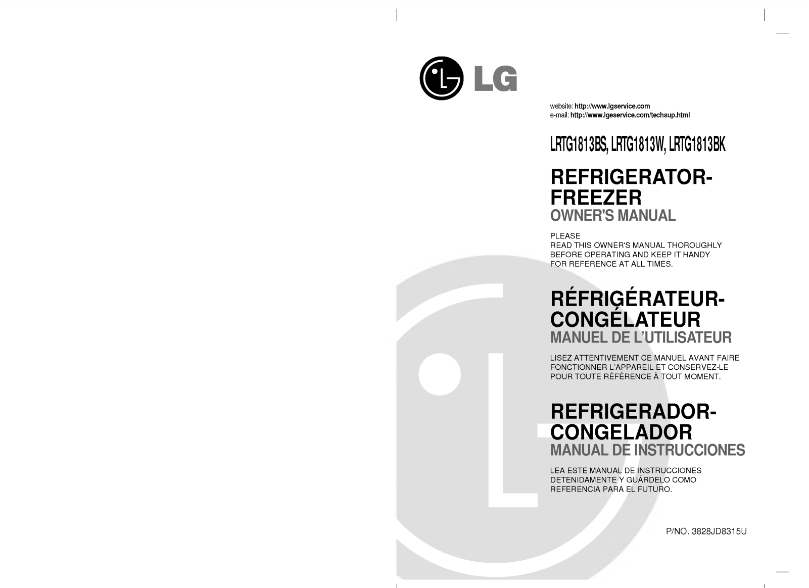 LG LRTG1813BK, LRTG1813W User Manual