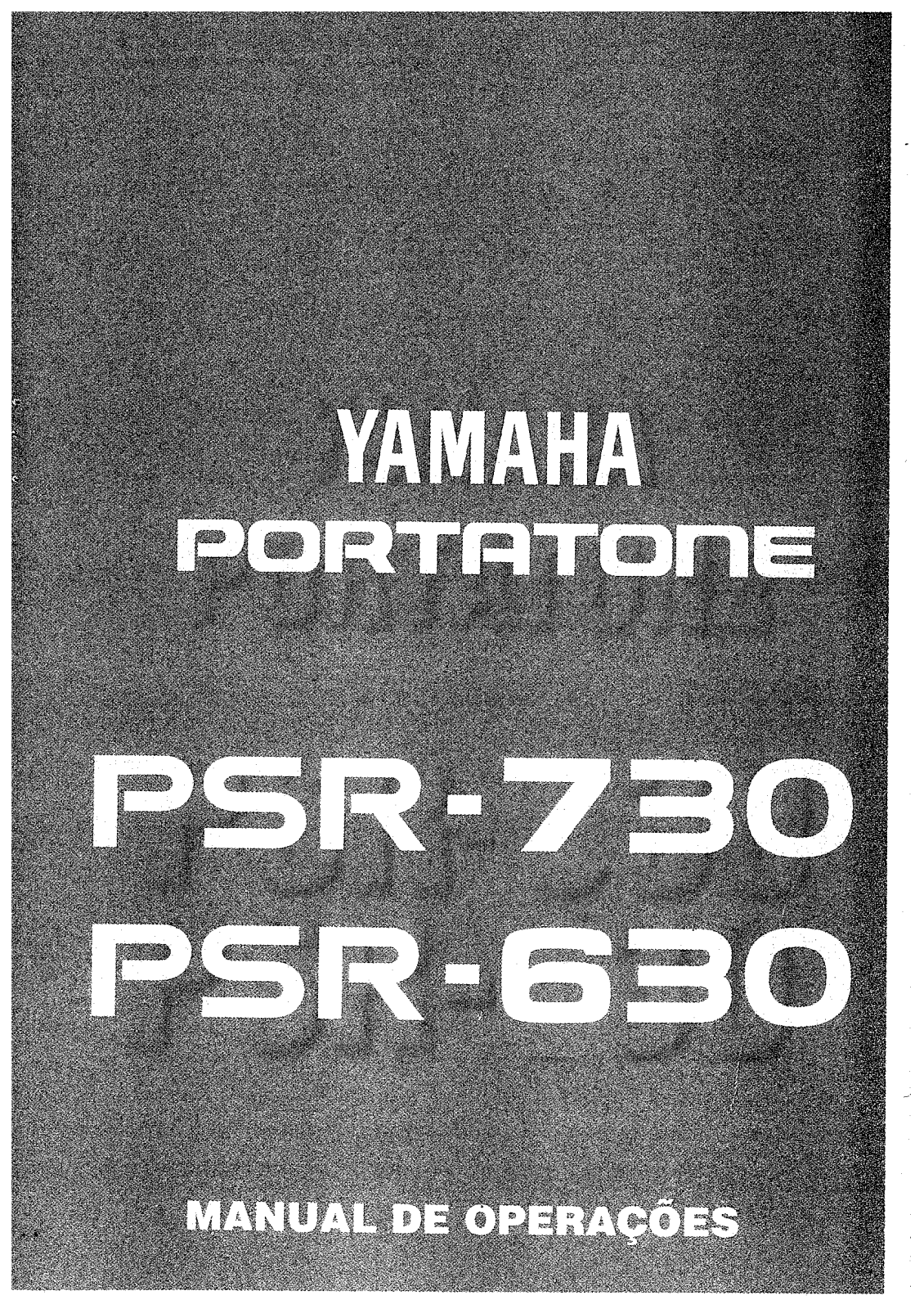 Yamaha PSR-630, PSR-730 User Manual