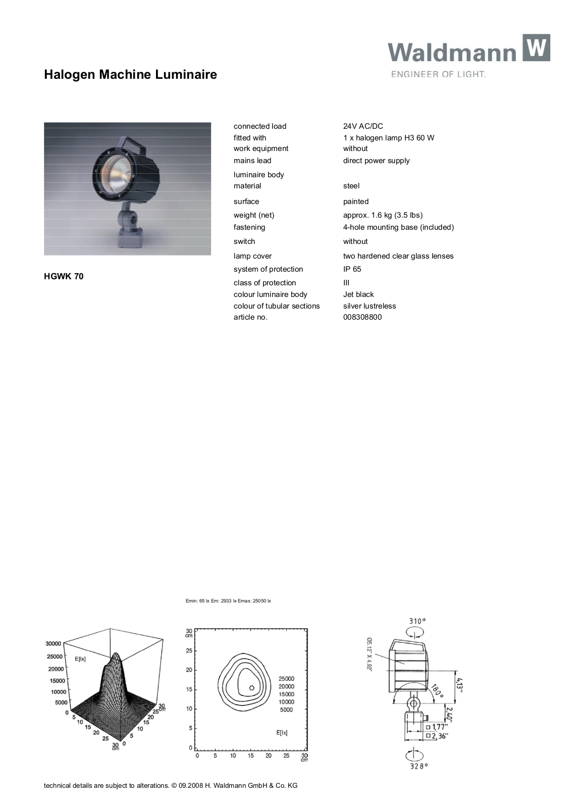 Waldmann 008308800 Information guide