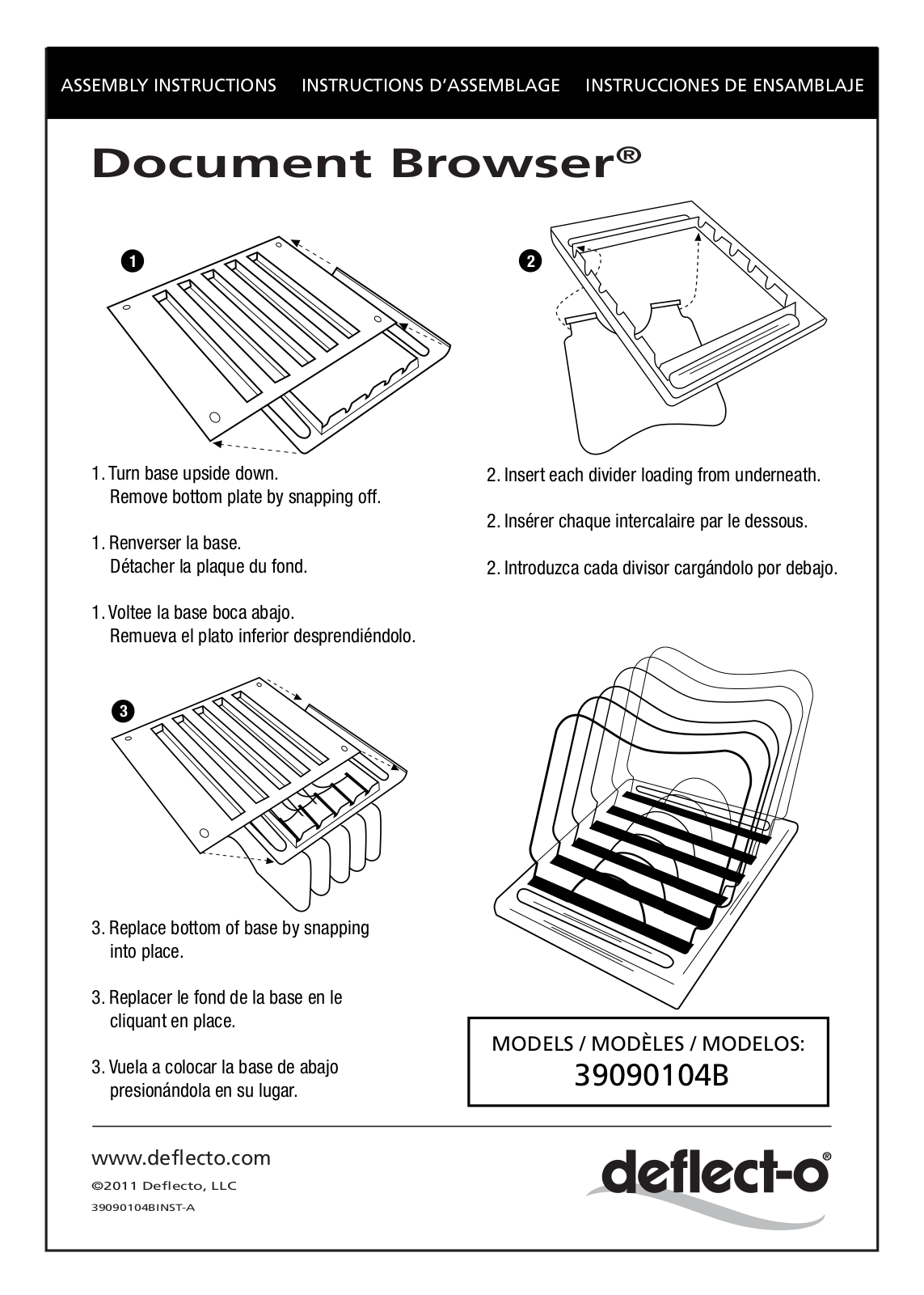 Deflecto 39090104B User Manual