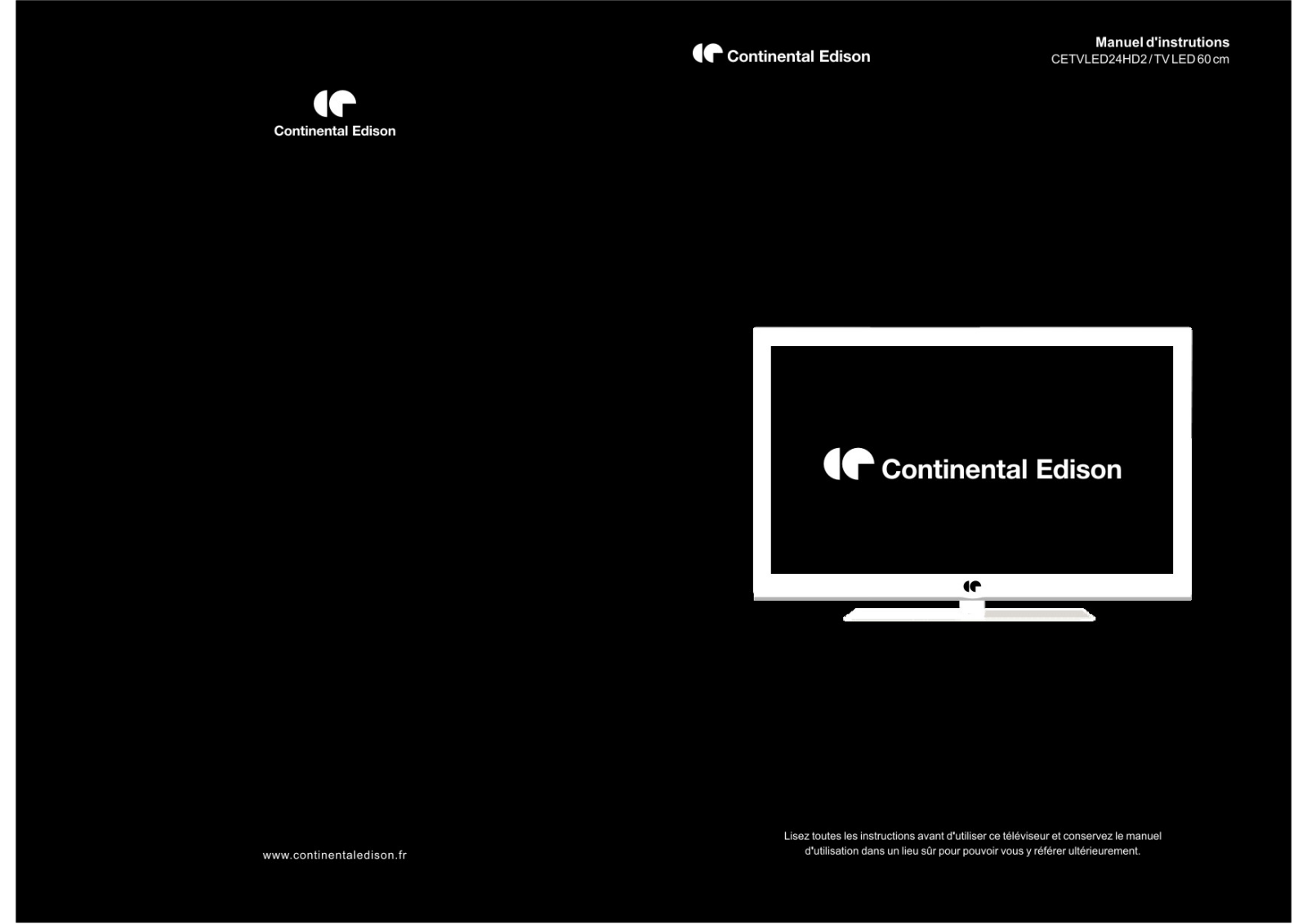 Continental edison CETVLED24HD2 User Manual