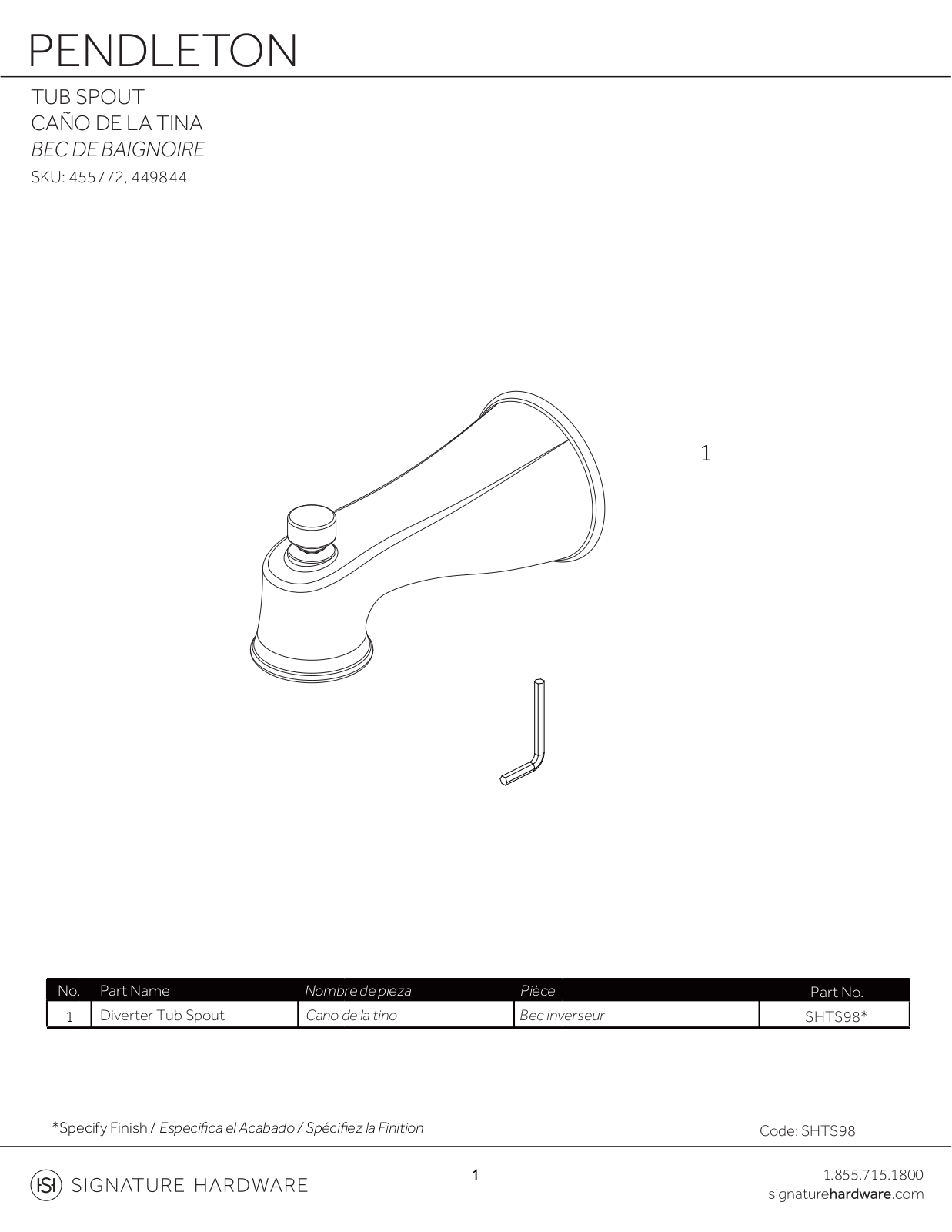 Signature Hardware SGRE4024 Specifications - ManualMachine.com