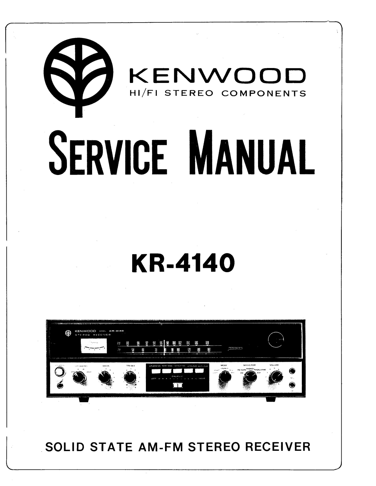 Kenwood KR-4140 Service manual