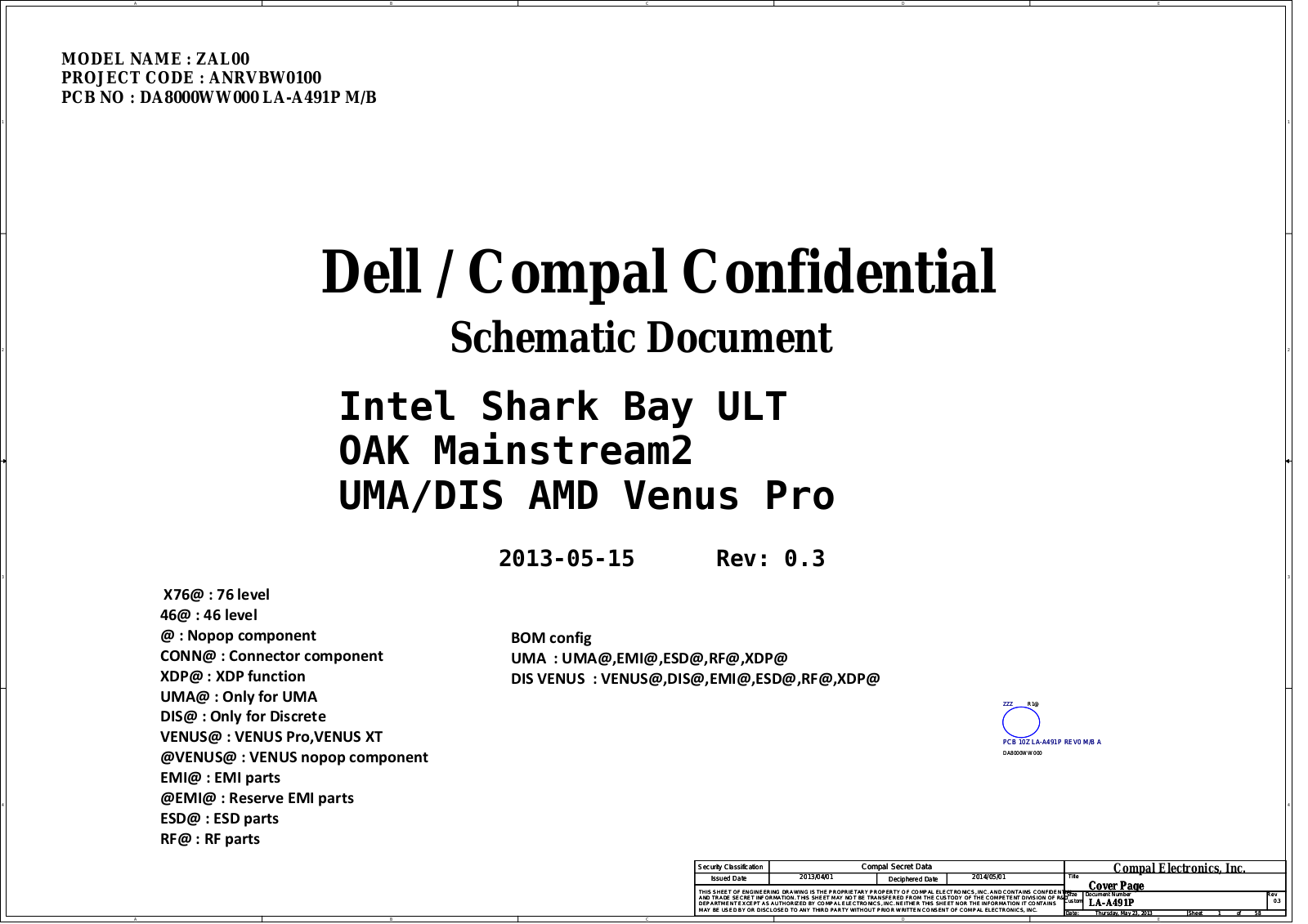 COMPAL LA-a491p Schematics