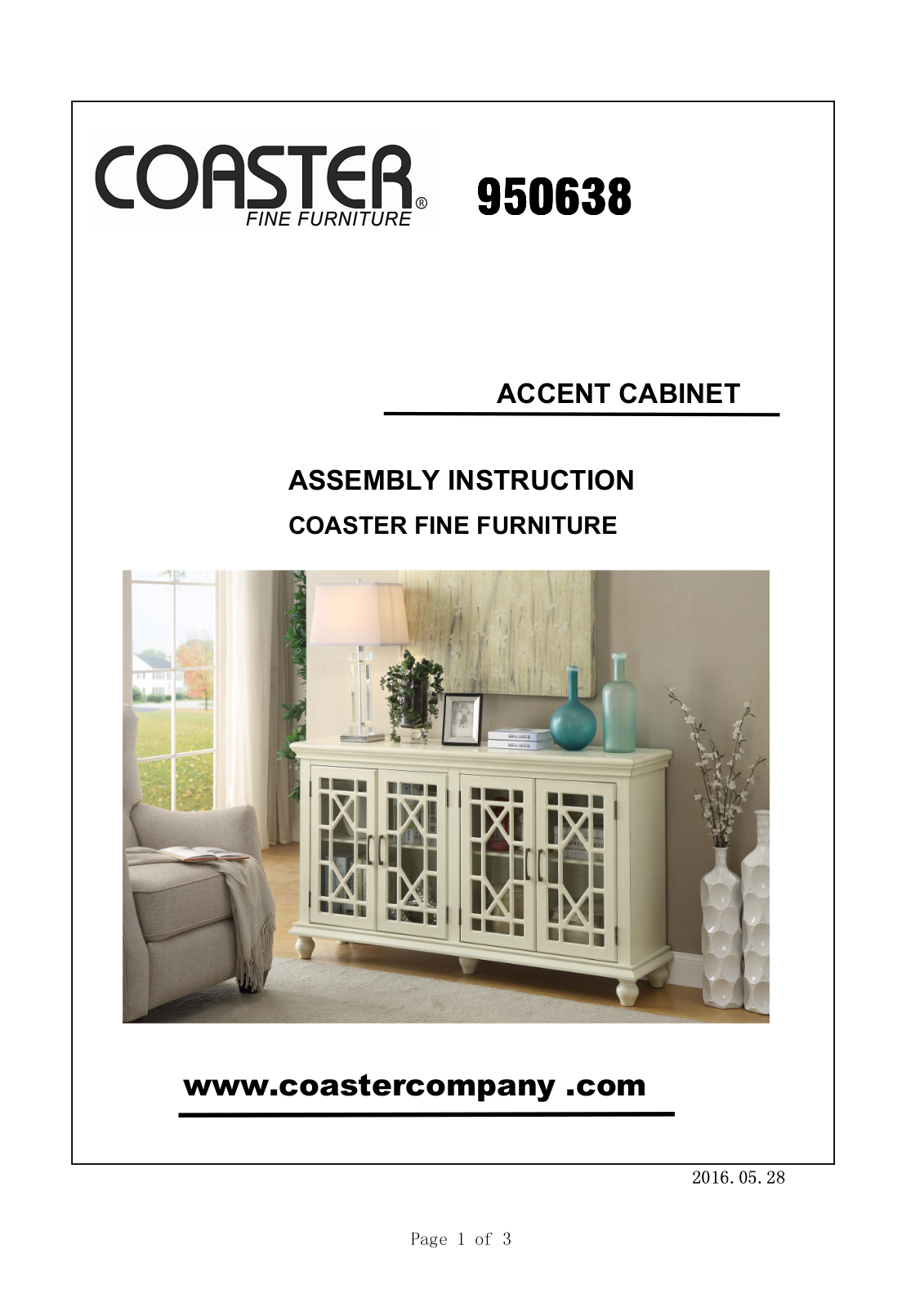 Coaster 950638 Assembly Guide - ManualMachine.com