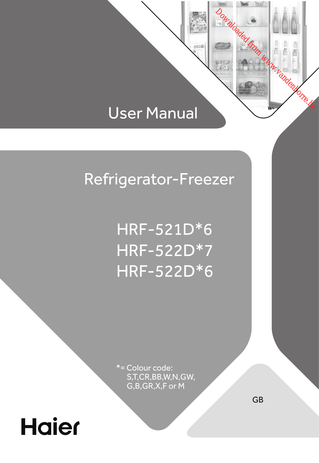 HAIER HRF-522 DG7 User Manual