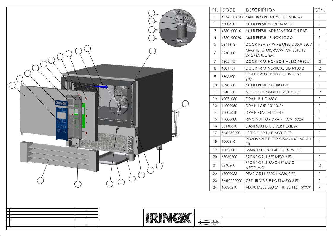 Irinox MF30.2 ETL Parts List