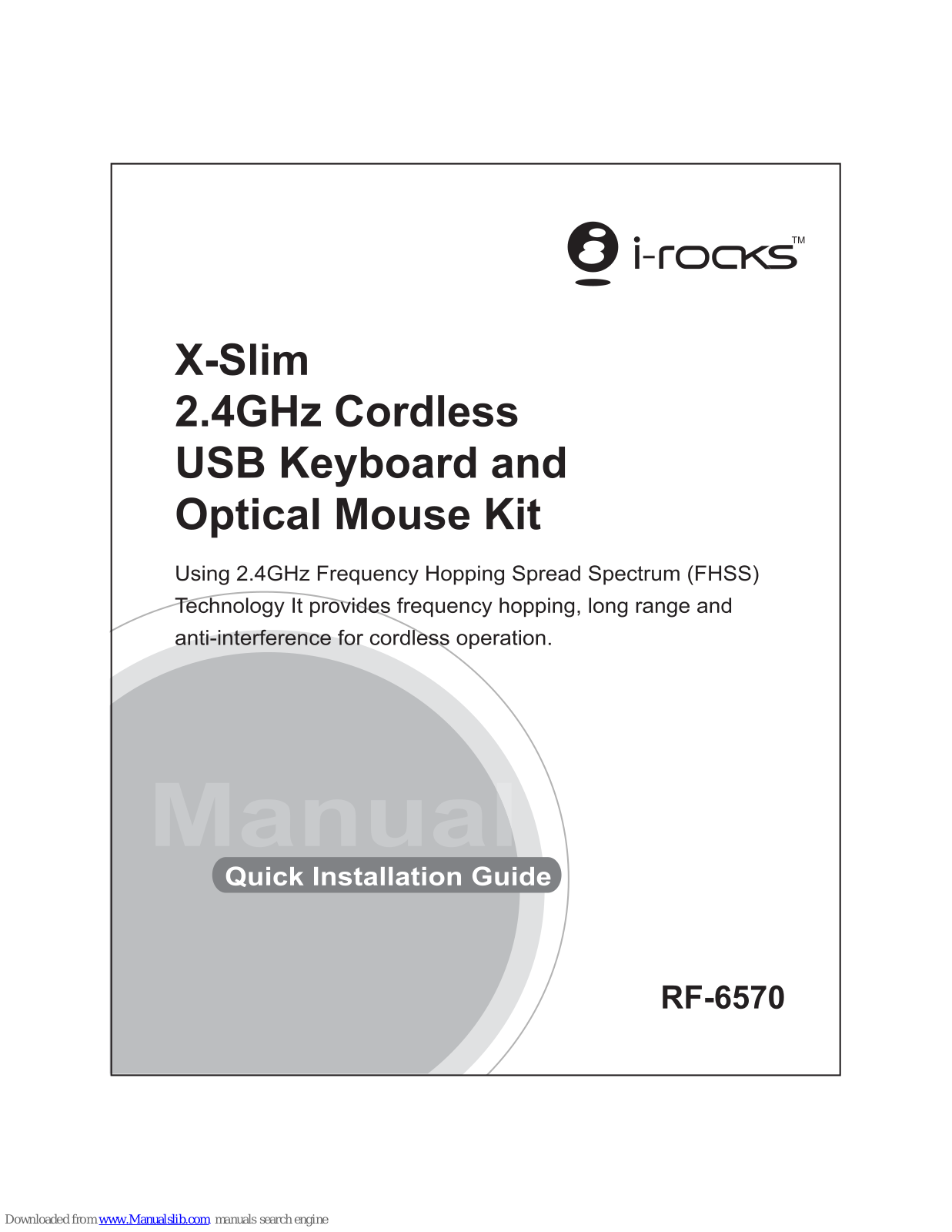 I-Rocks RF-6570 Quick Installation Manual