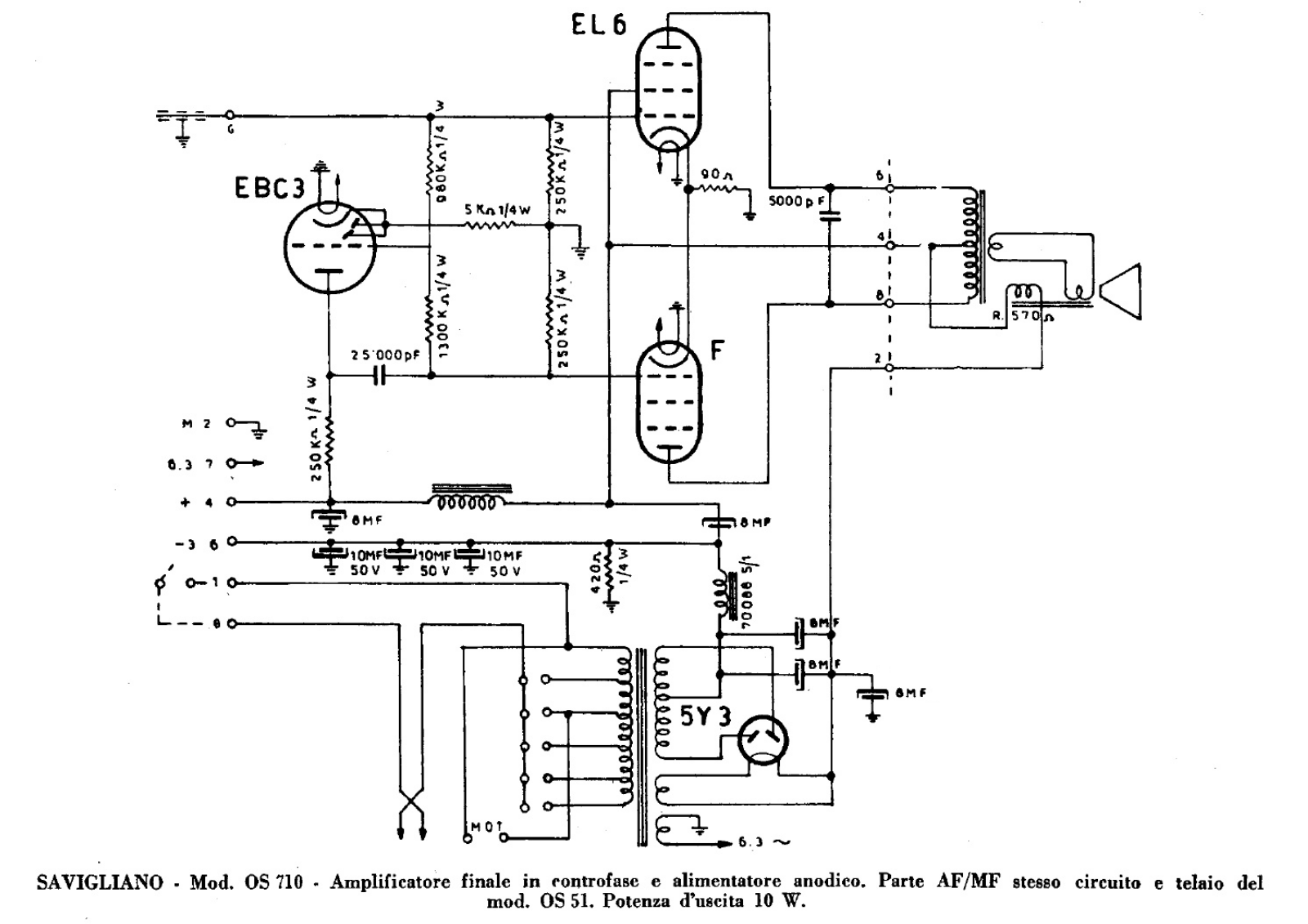 Savigliano os710 schematic