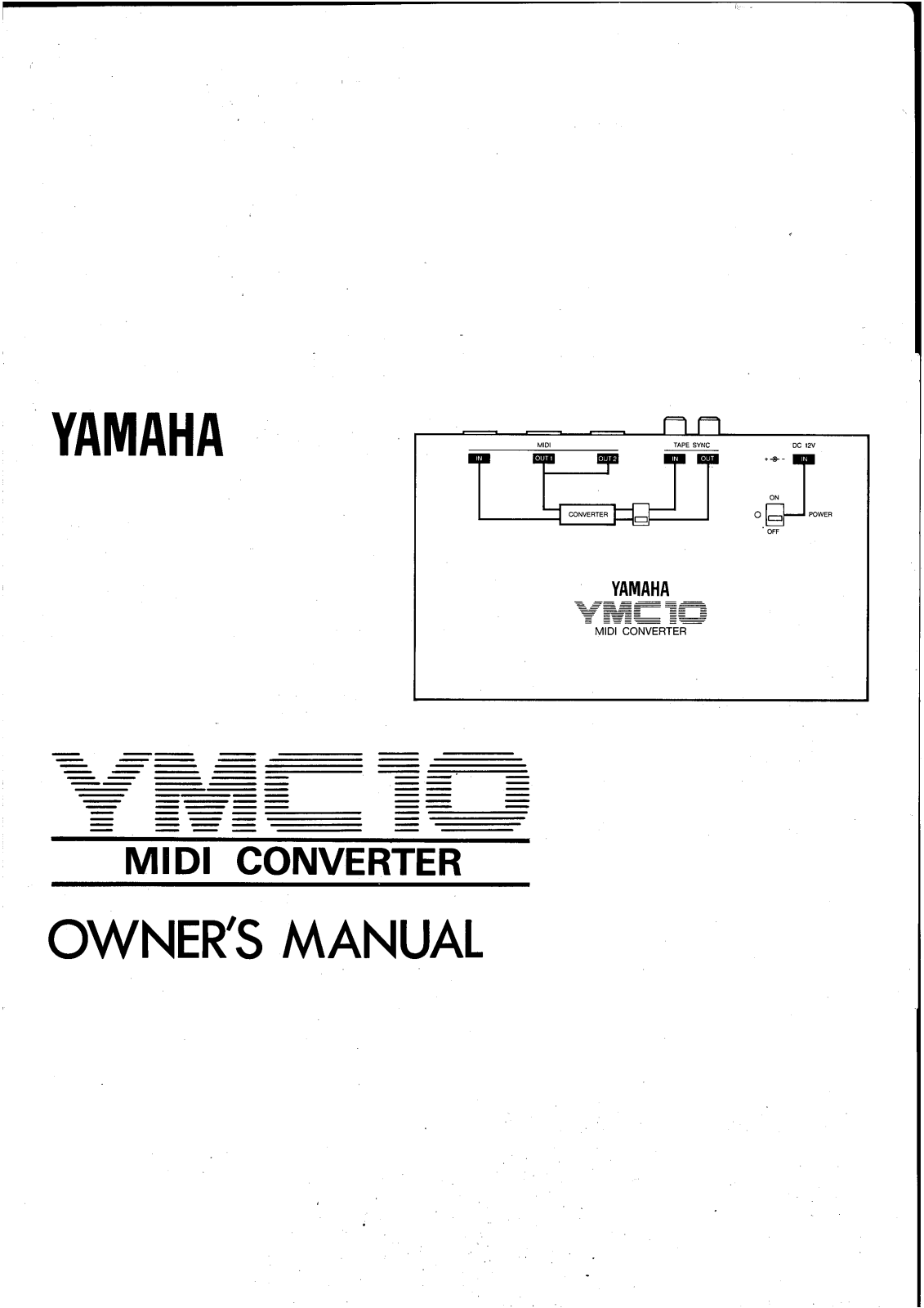 Yamaha YMC10 User Manual