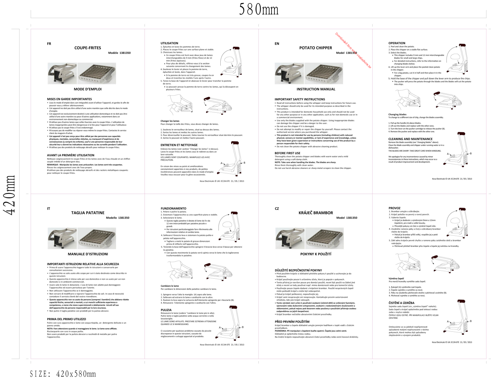 COOKY FRIETENSNIJDER User Manual