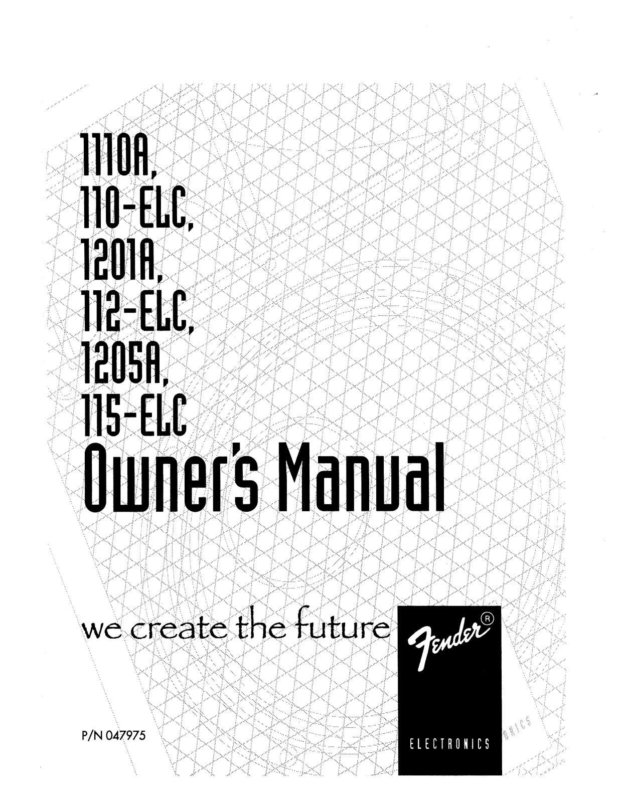 Fender 110A Operation Manual