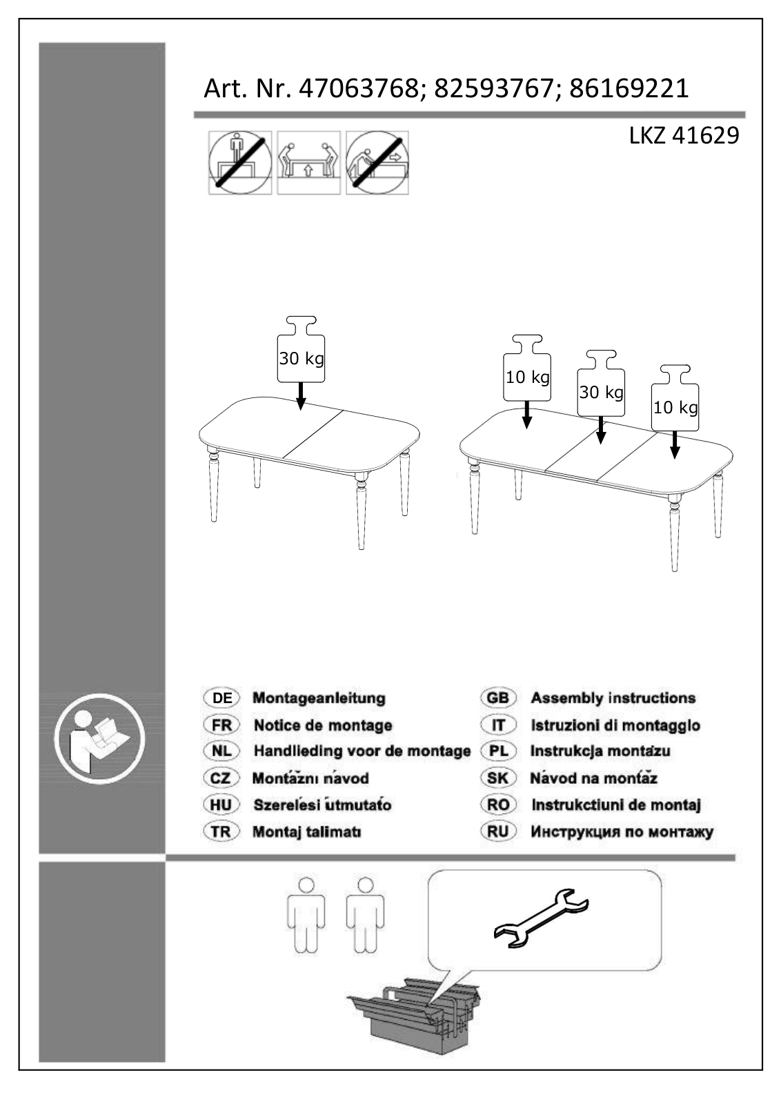 Home affaire Ludovik Assembly instructions