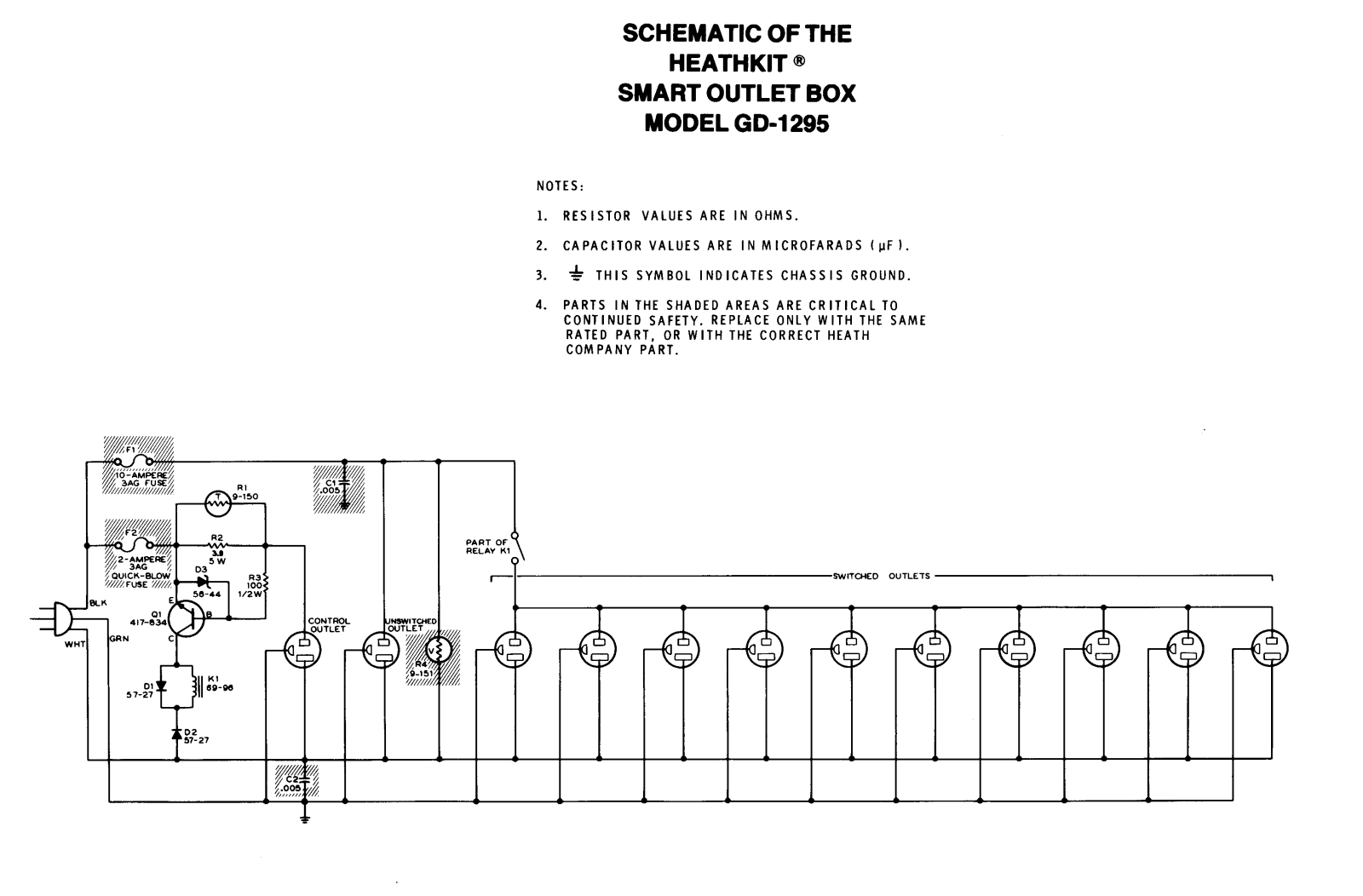 Heath Company GD-1295 Schematic