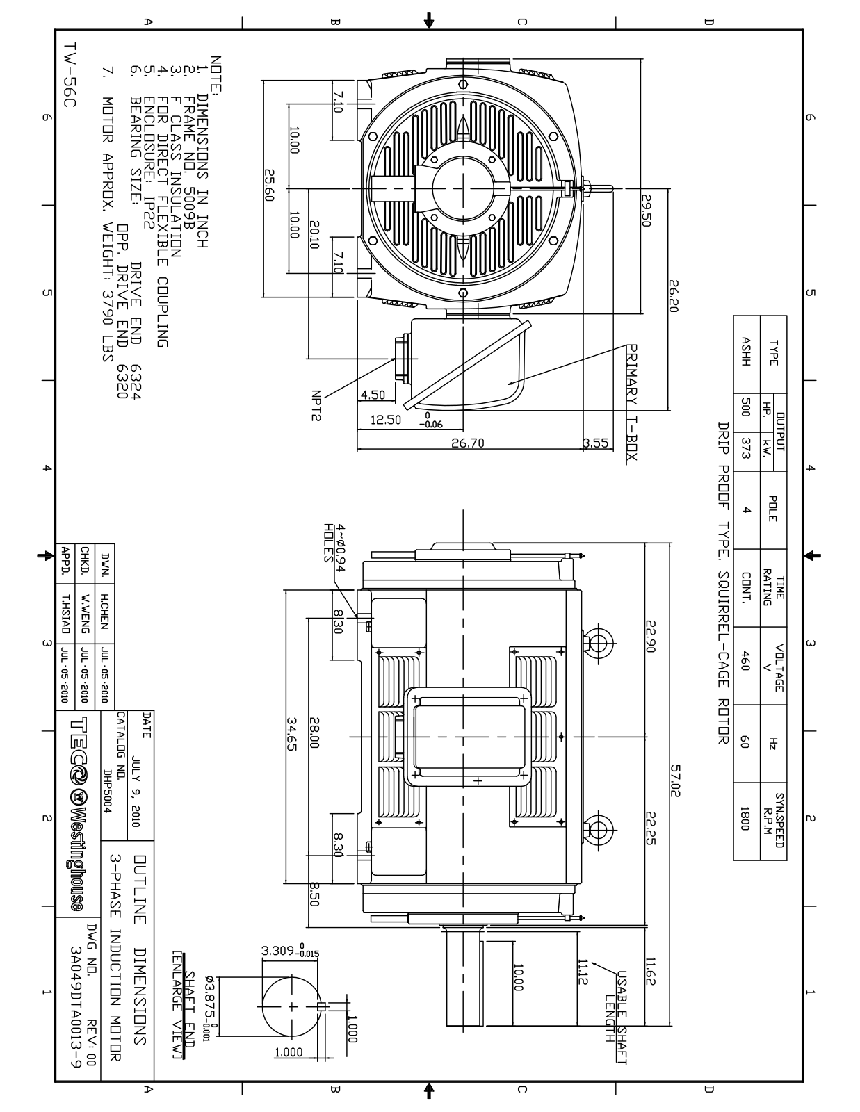 Teco DHP5004 Reference Drawing