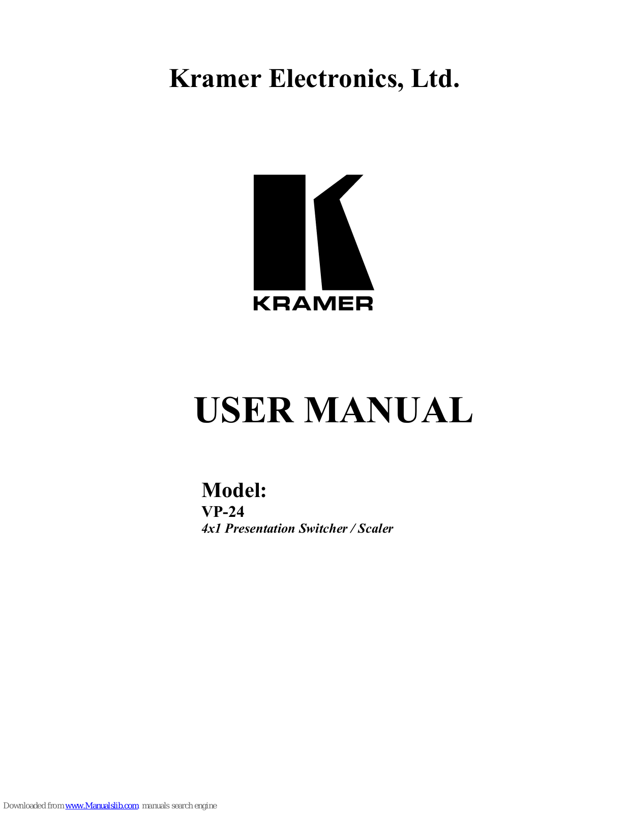 Kramer VP-24 User Manual