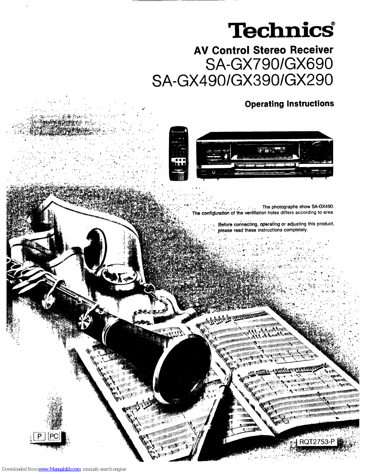 Technics SA-GX790, SA-GX690, SA-GX490, SA-GX390, SA-GX290 Operating Instructions Manual - ManualMachine.com