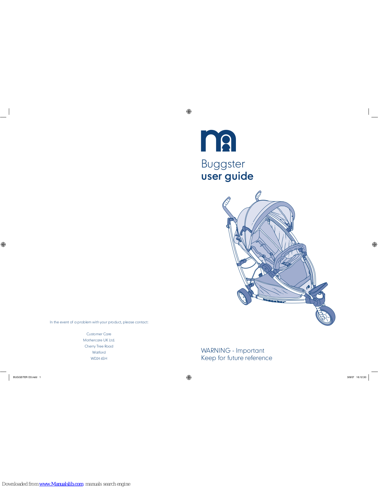 mothercare Buggster User Manual