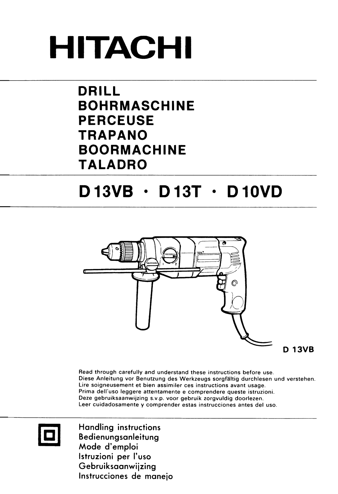 Hitachi D10VD, D13VB User Manual