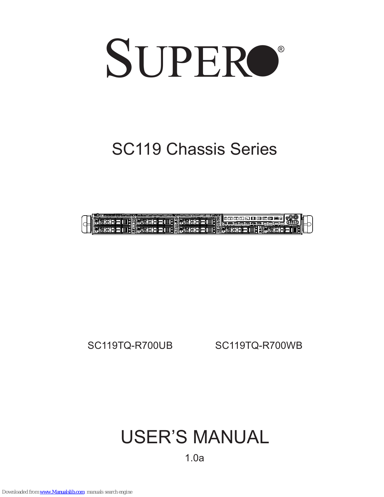 Supero SC119TQ-R700UB, SC119TQ-R700WB User Manual