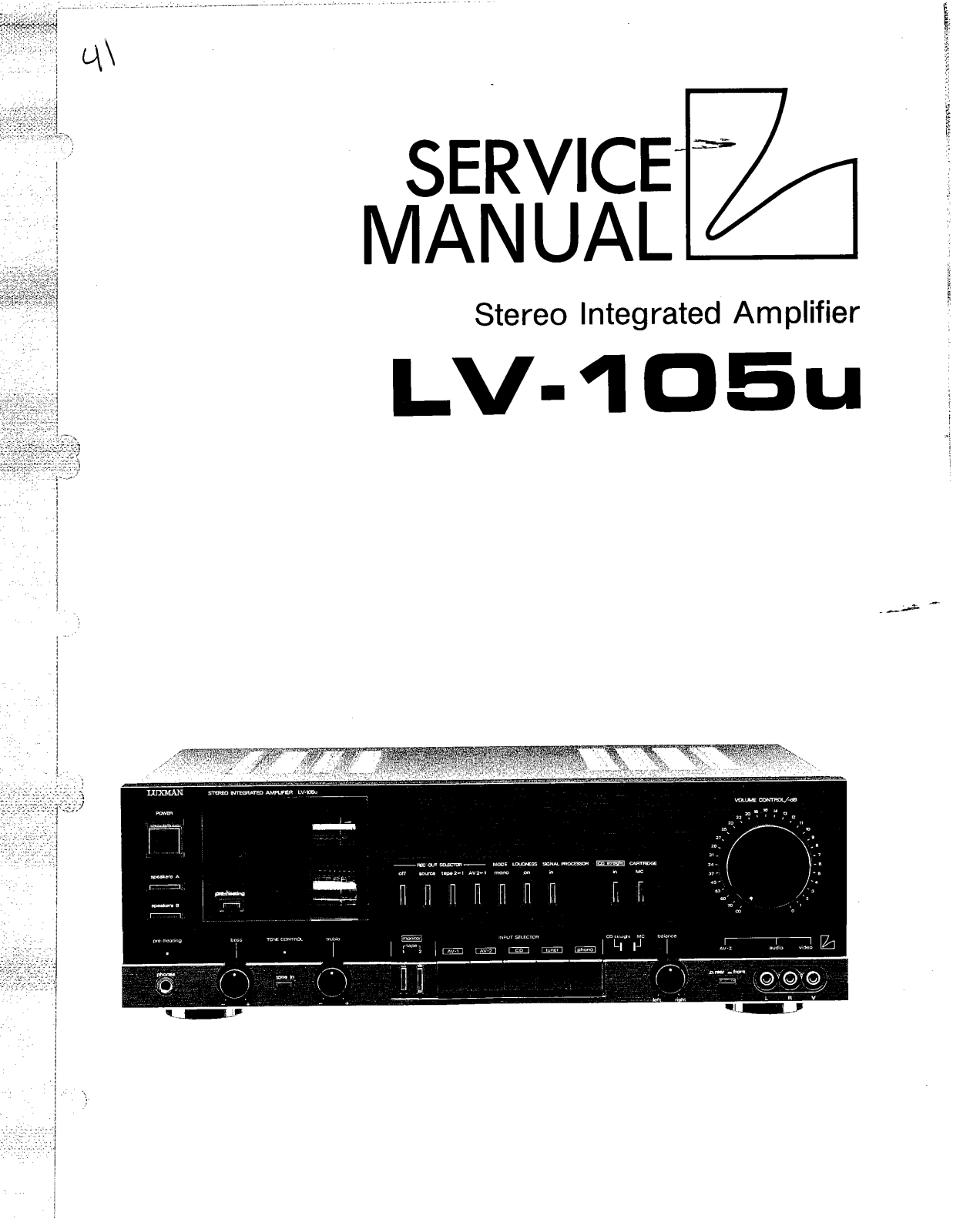 Luxman LV-105-U Service manual