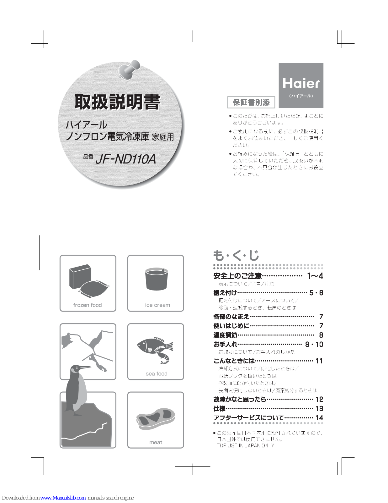 Haier JF-ND110A User Manual