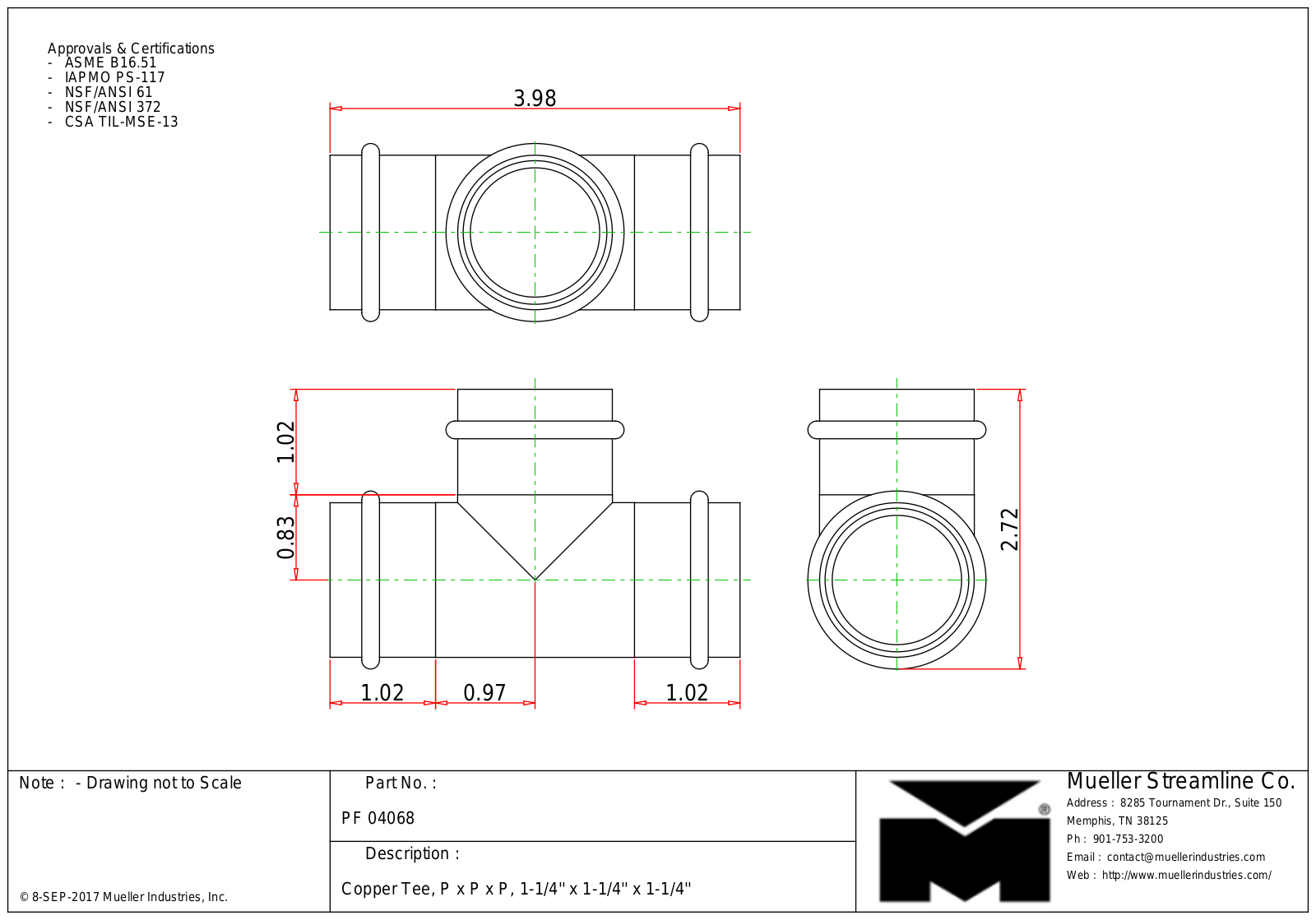Mueller Streamline PF 04068 Cad Drawing - ManualMachine.com