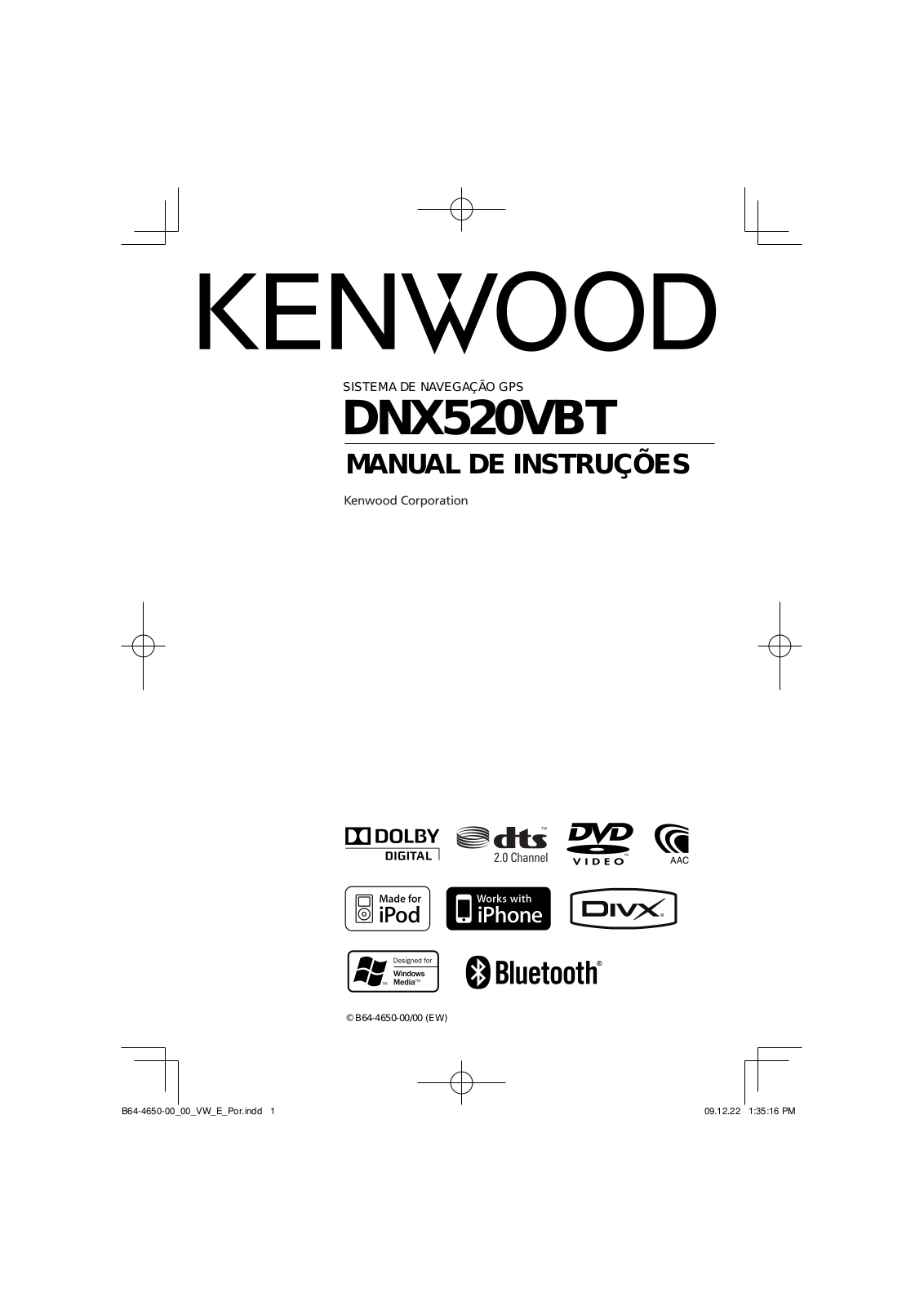 Kenwood DNX520VBT User Manual