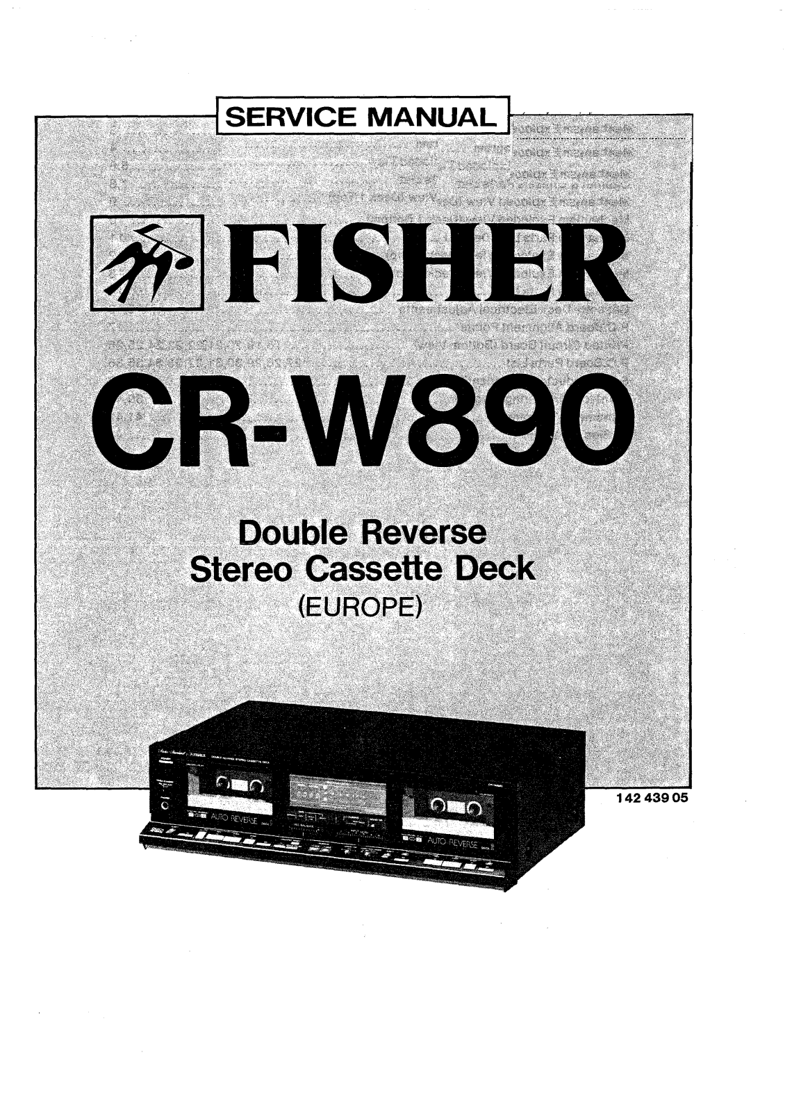 Fisher CRW-890 Service manual