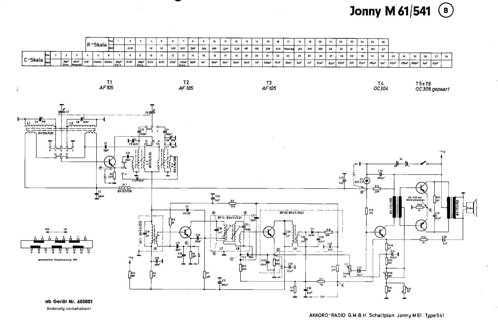 Akkord Jonny M61 541B Schematic - ManualMachine.com